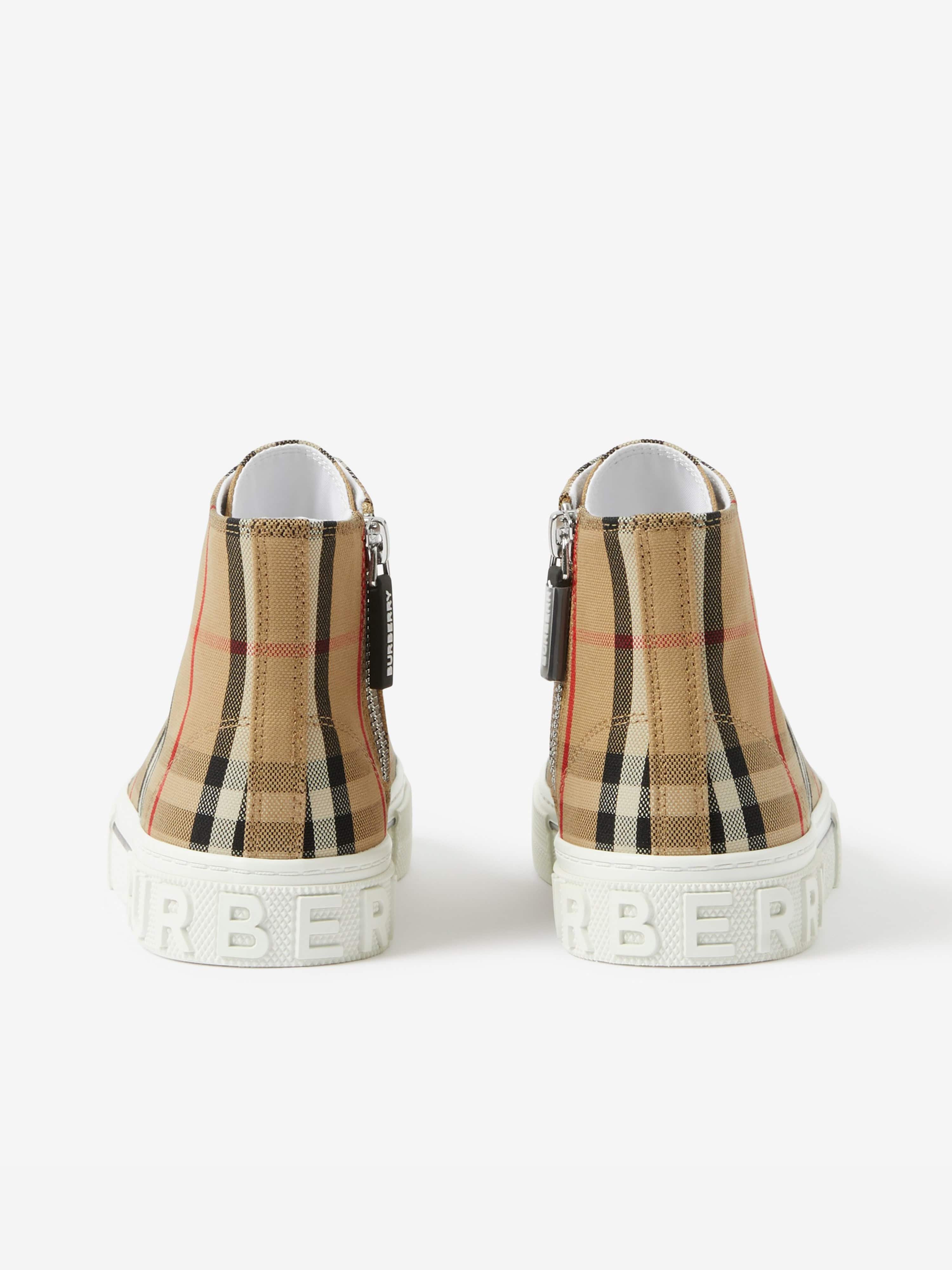 Burberry Kids New Mini Jack High Top Trainers in Beige Free Shipping Buy