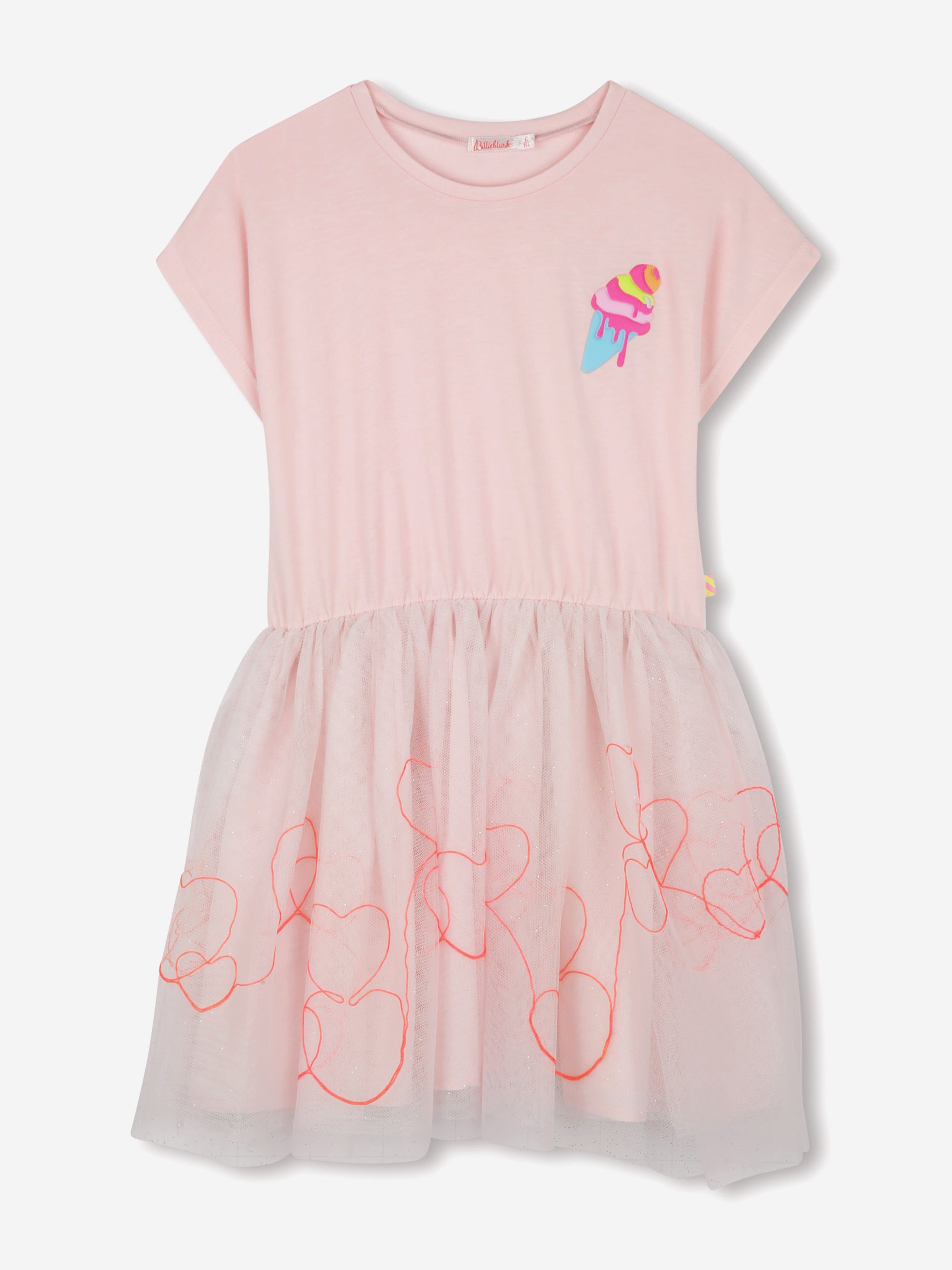Girls Bi-material Dress in Pink 100% Guaranteed
