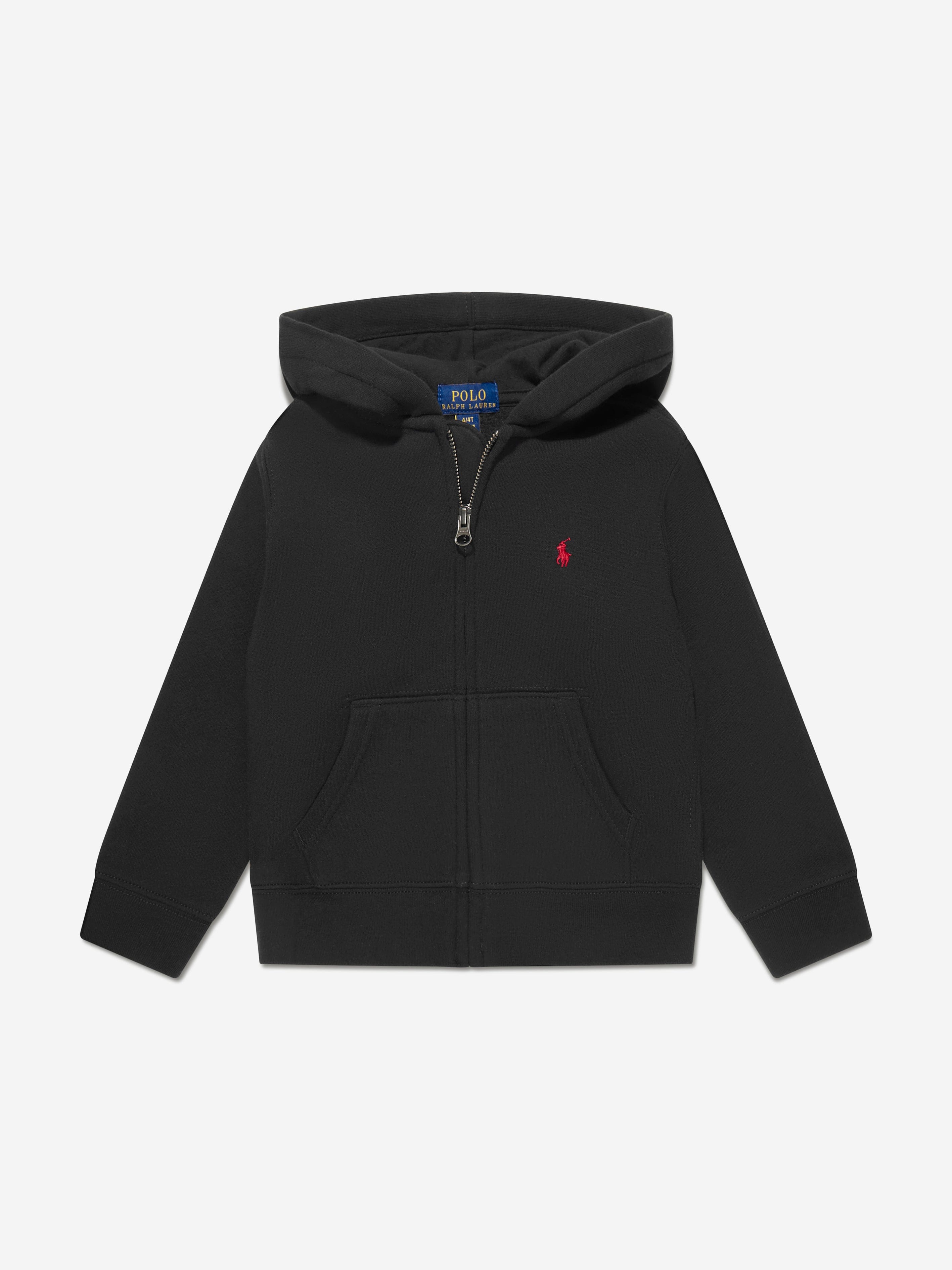 Ralph Lauren Boys Logo Zip Up Hoodie in Black Buy Cheap Nicekicks