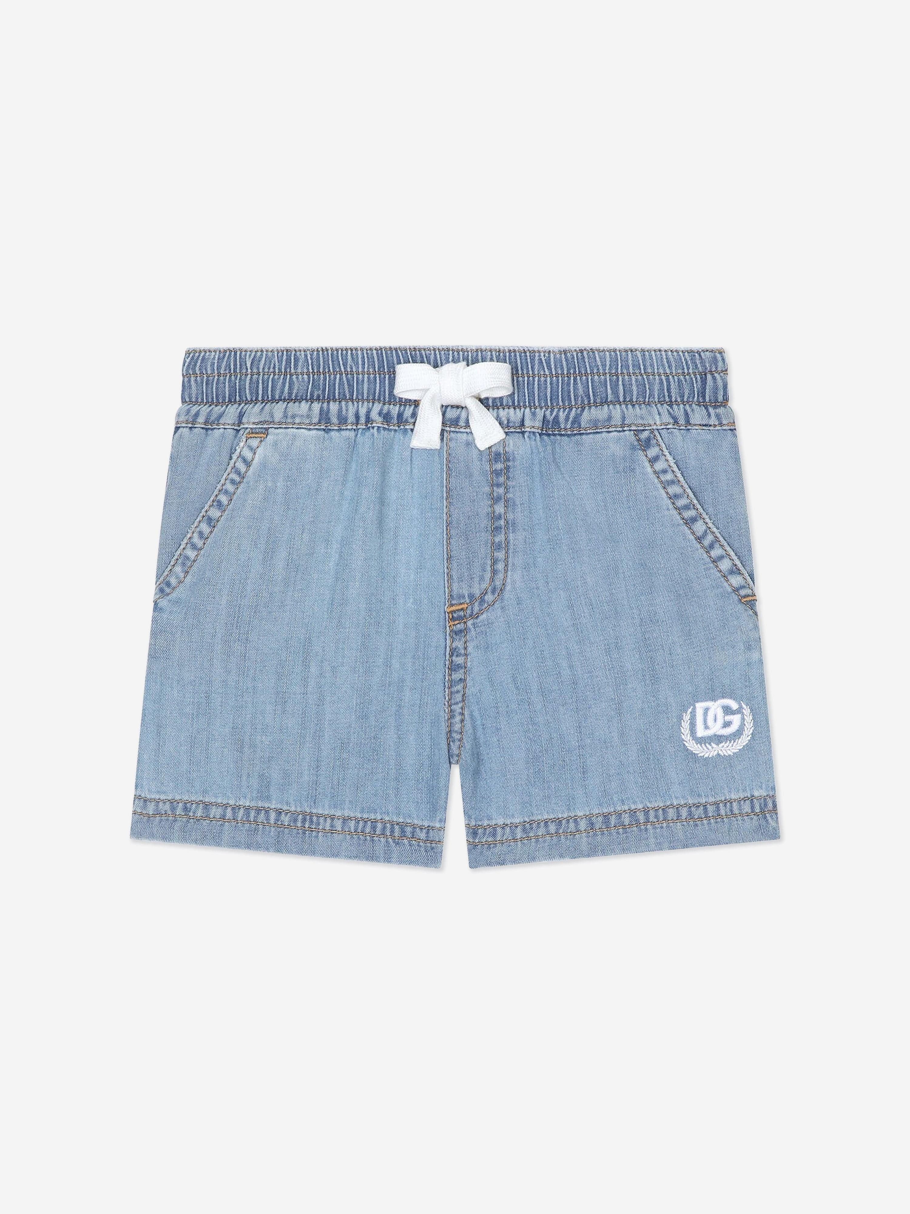 Dolce & Gabbana Baby Boys Chambray Shorts in Blue Cheap Cost