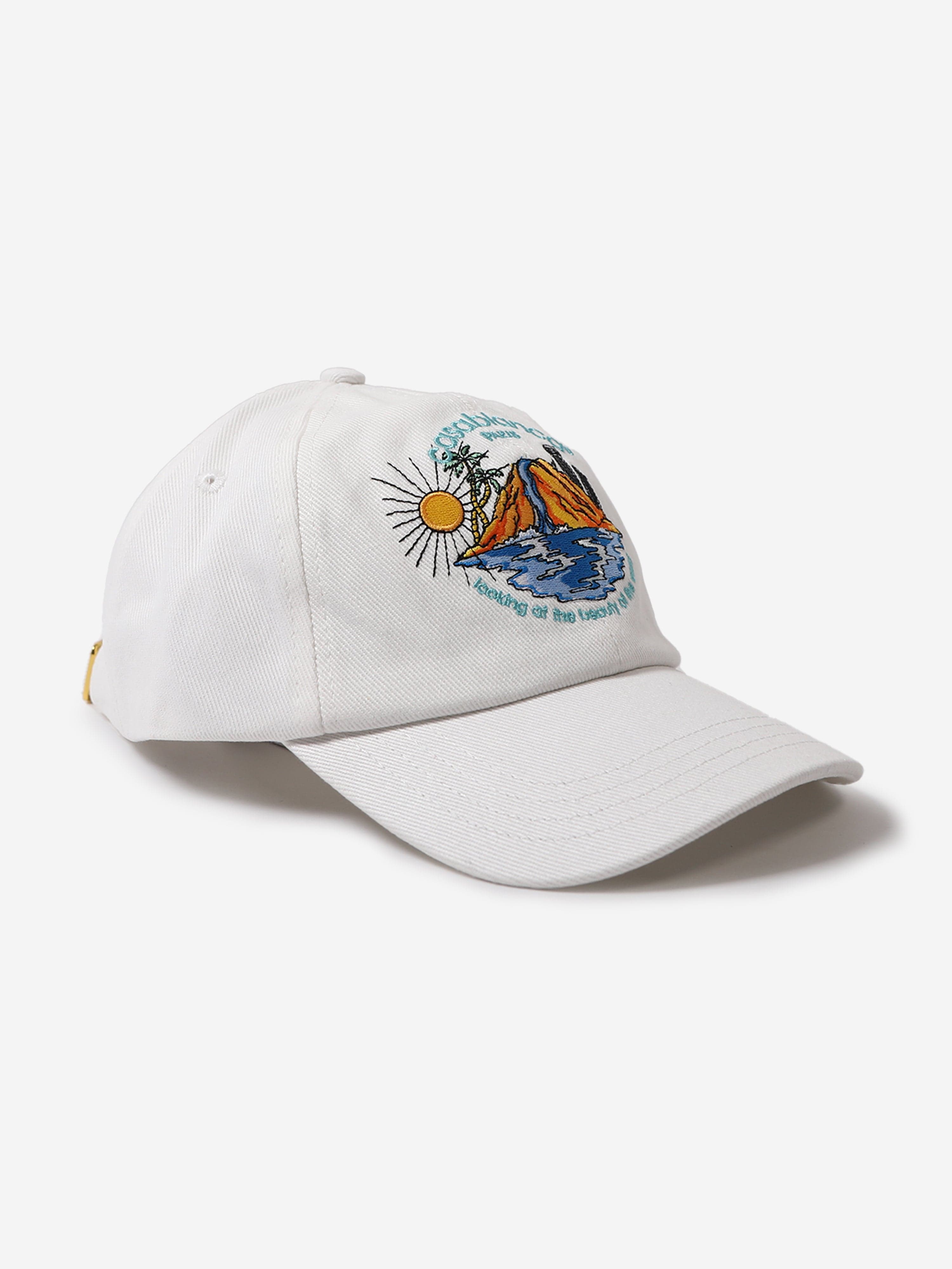 Kids Oasis Embroidered Cap in White Get To Buy Cheap Online