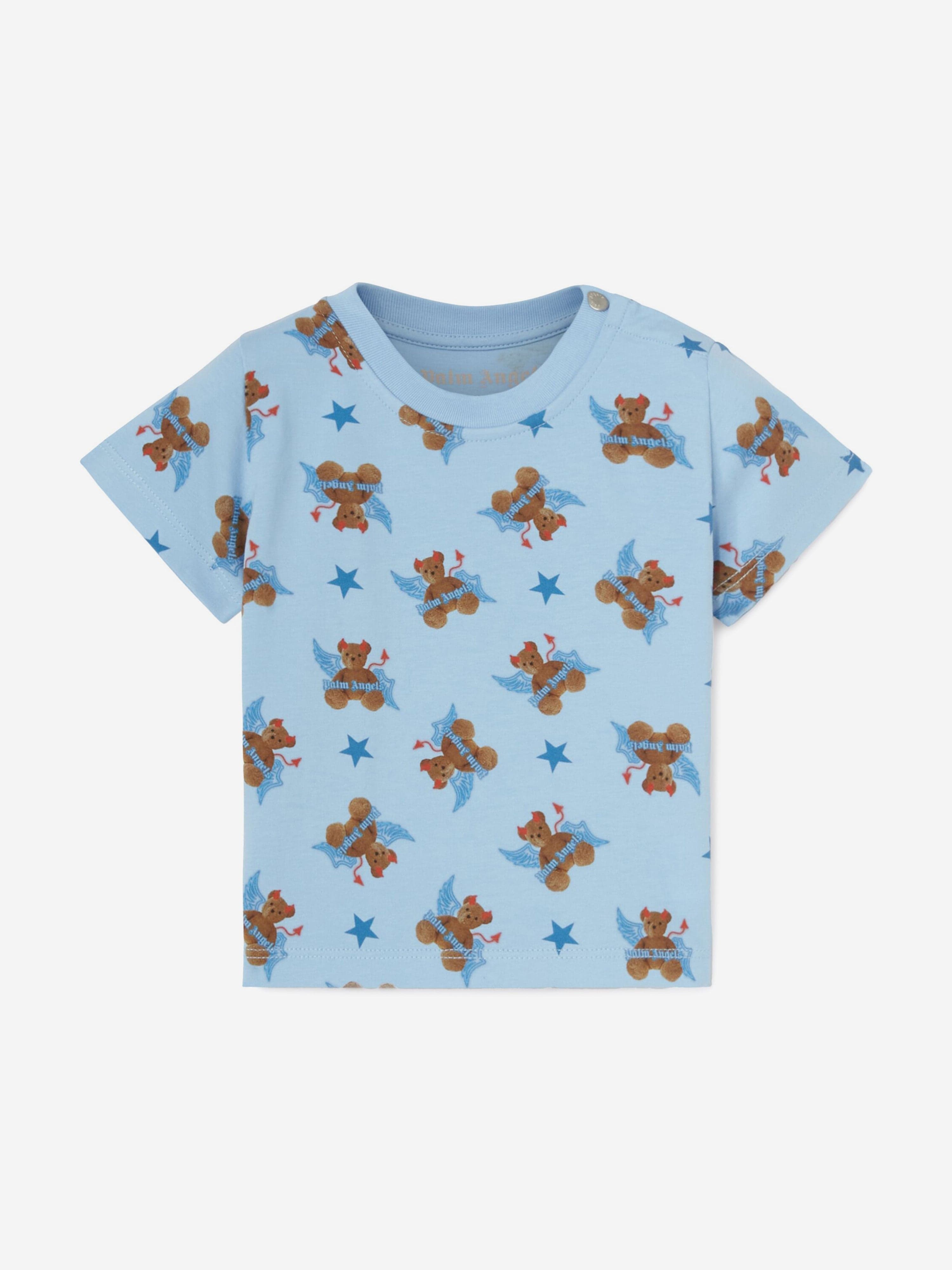 Palm Angels Baby Boys Bear Devil T-Shirt in Blue Discount With Mastercard