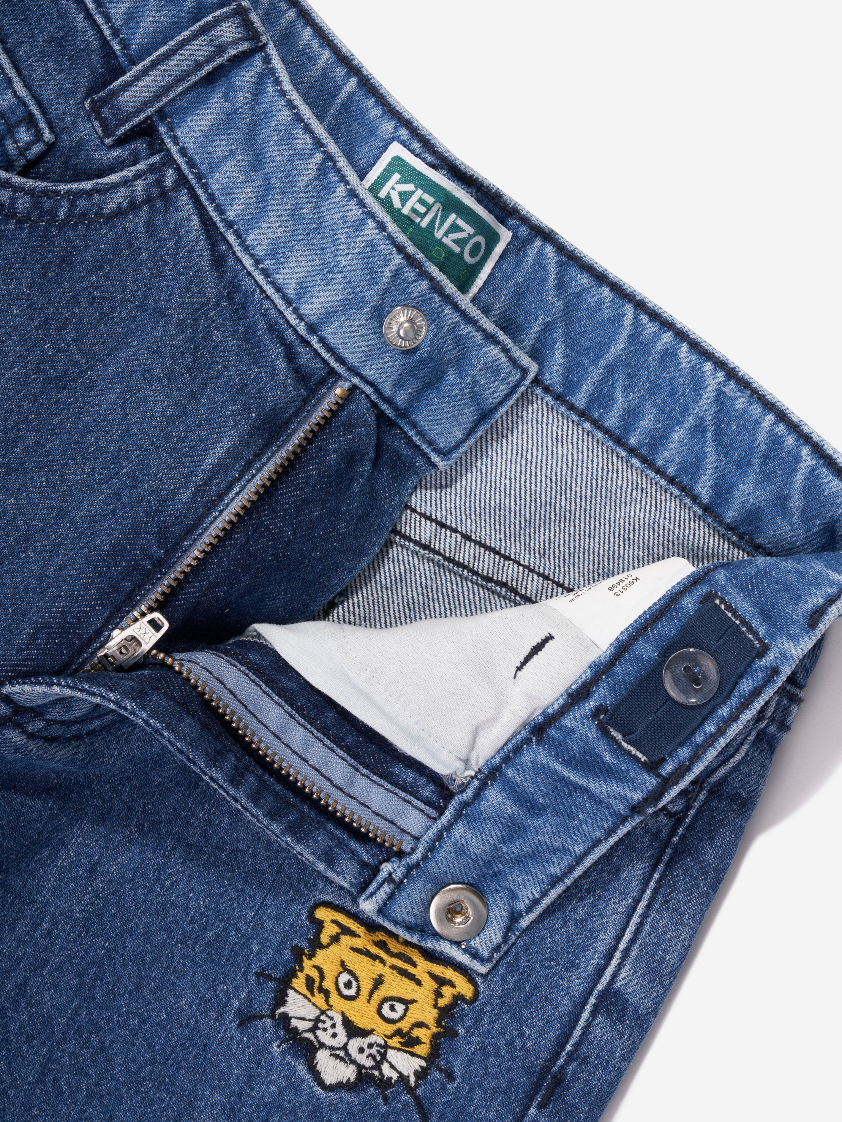 KENZO Boys Denim Bermuda Shorts in Blue Release Dates Sale Online