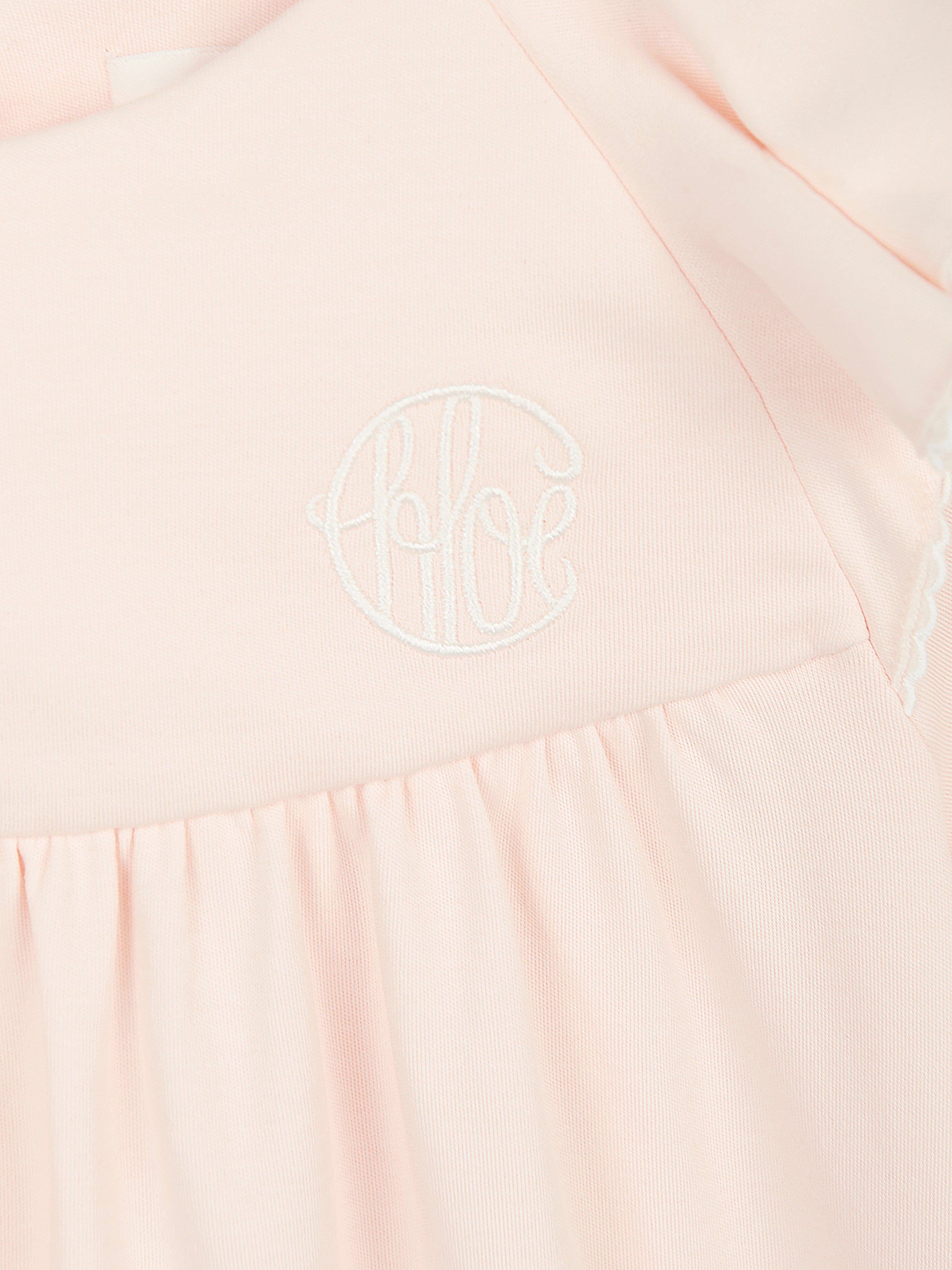 Chlo¨¦ Girls Cotton Ruffle Dress in Pink Discount Fast Delivery