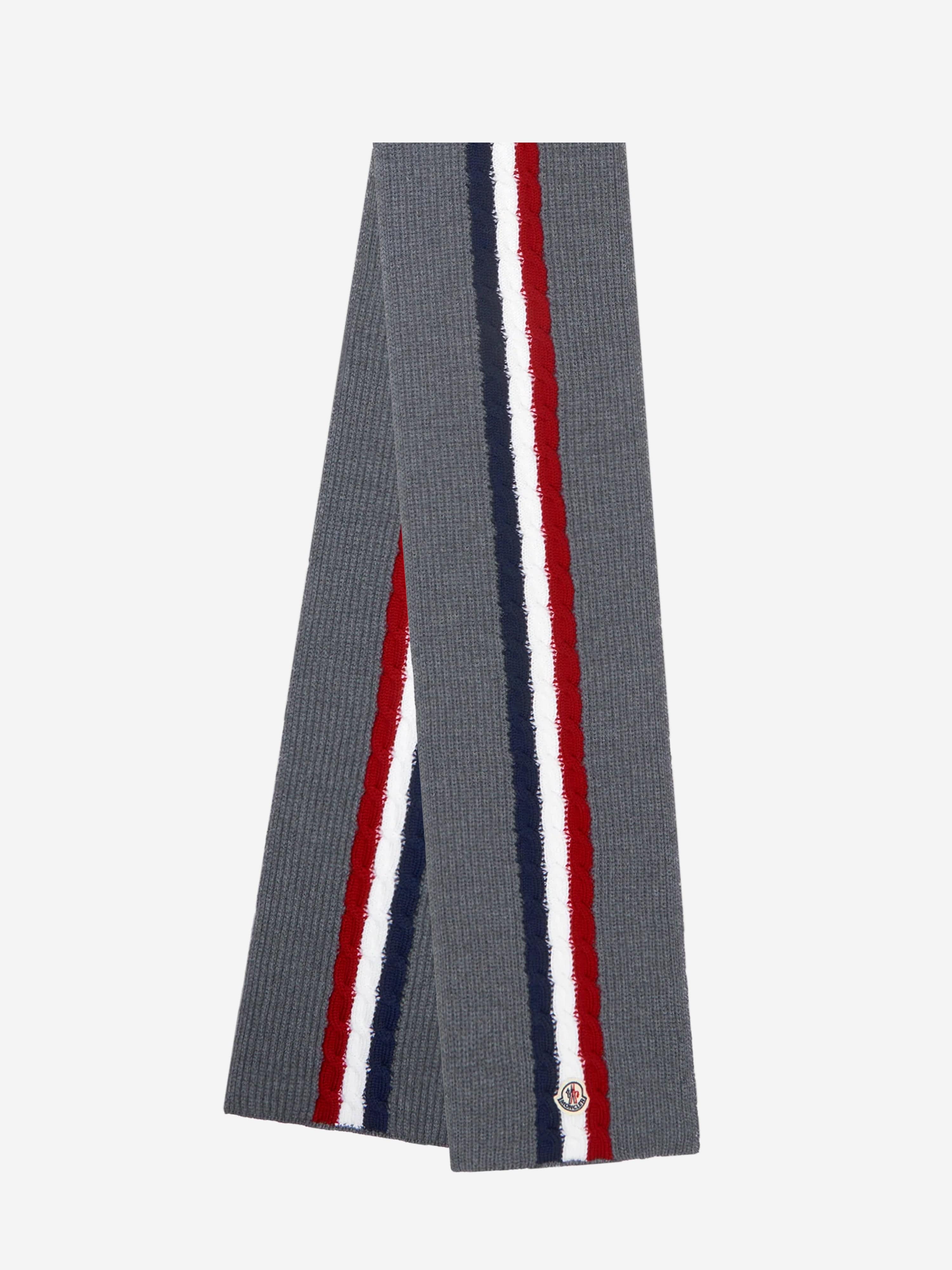 Moncler Enfant Boys Wool Striped Logo Scarf Finishline Cheap Online