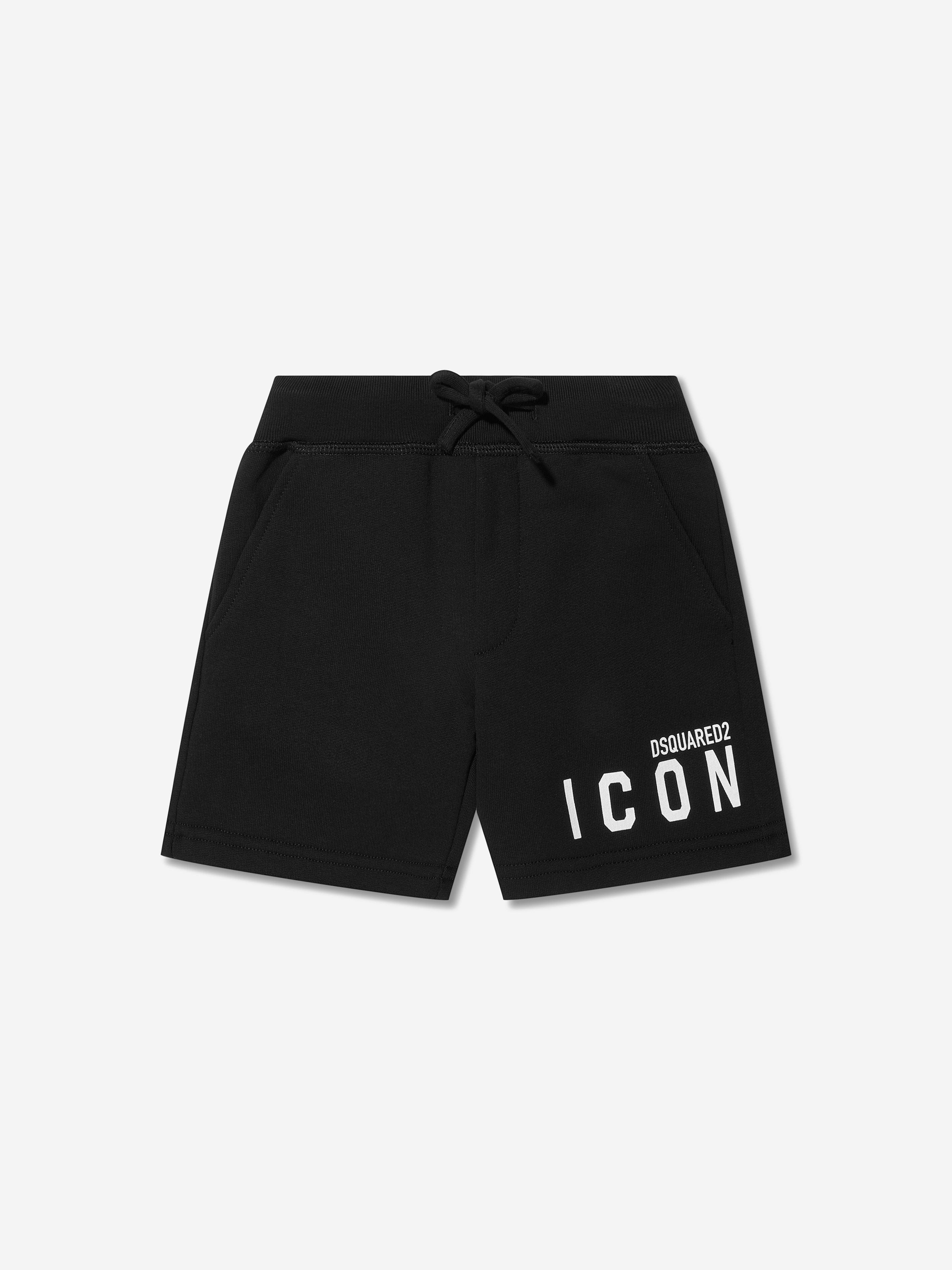 Dsquared2 Kids Icon Shorts In Black Cheap Geniue Stockist