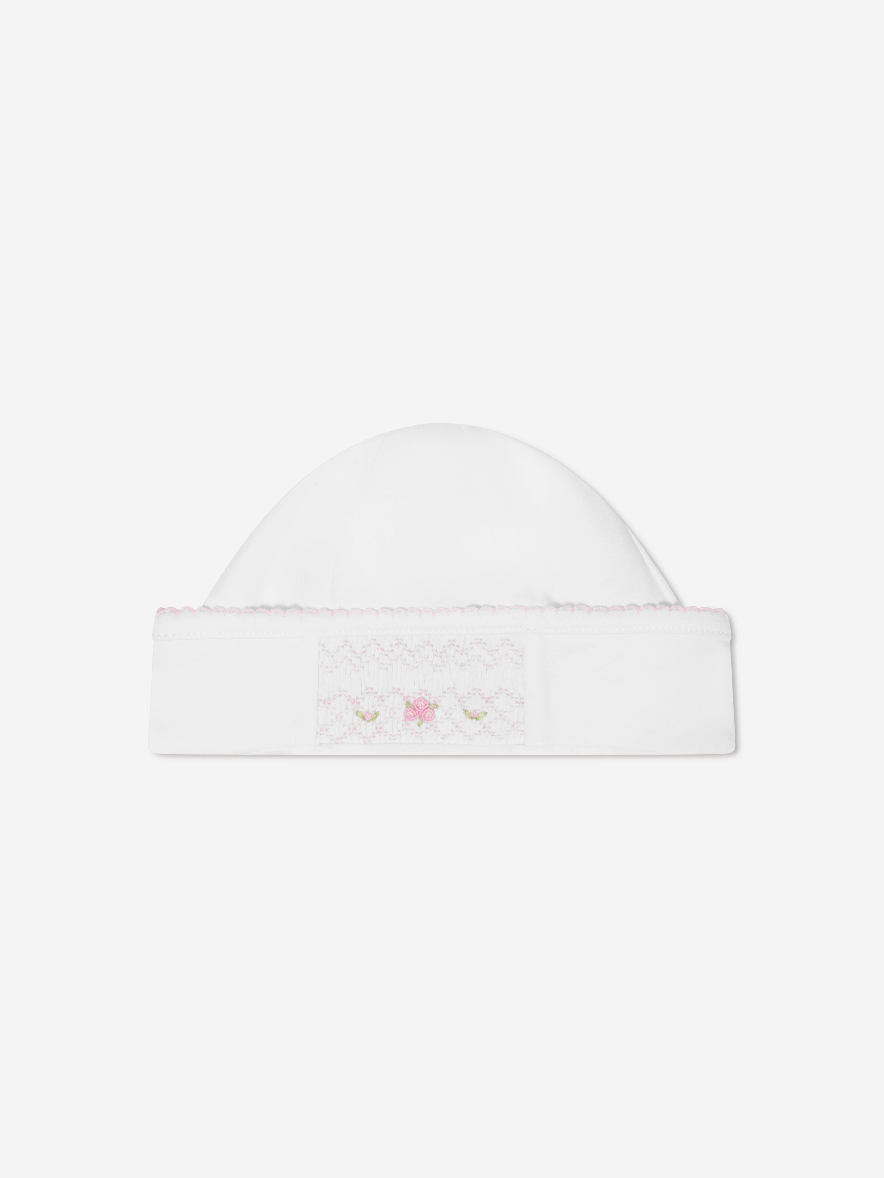 Magnolia Baby Baby Girls Smocked Hat in White Cheap Cost