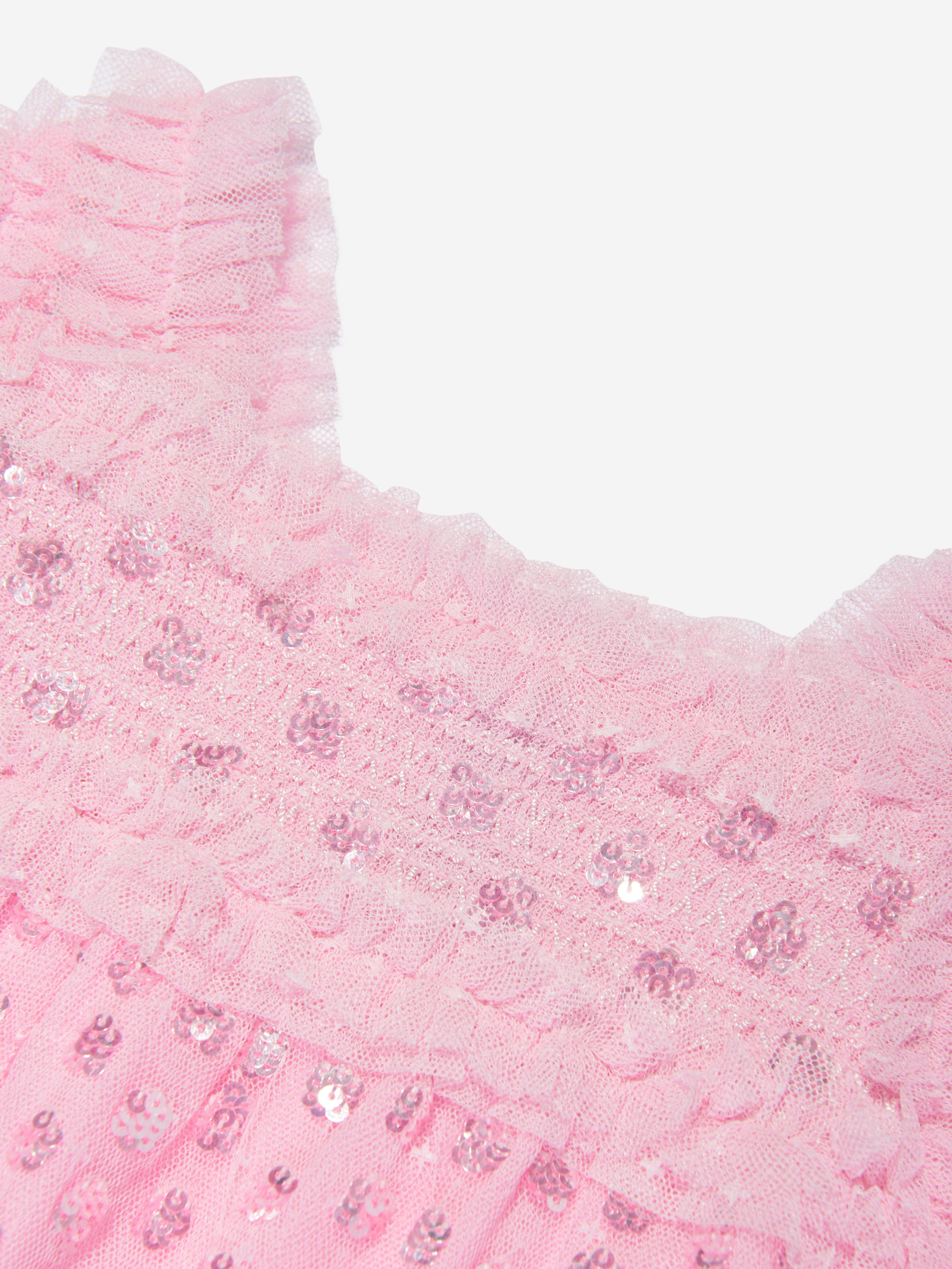 Needle & Thread Girls Raindrop Smocked Dress in Pink Cheap Sale Best Pices