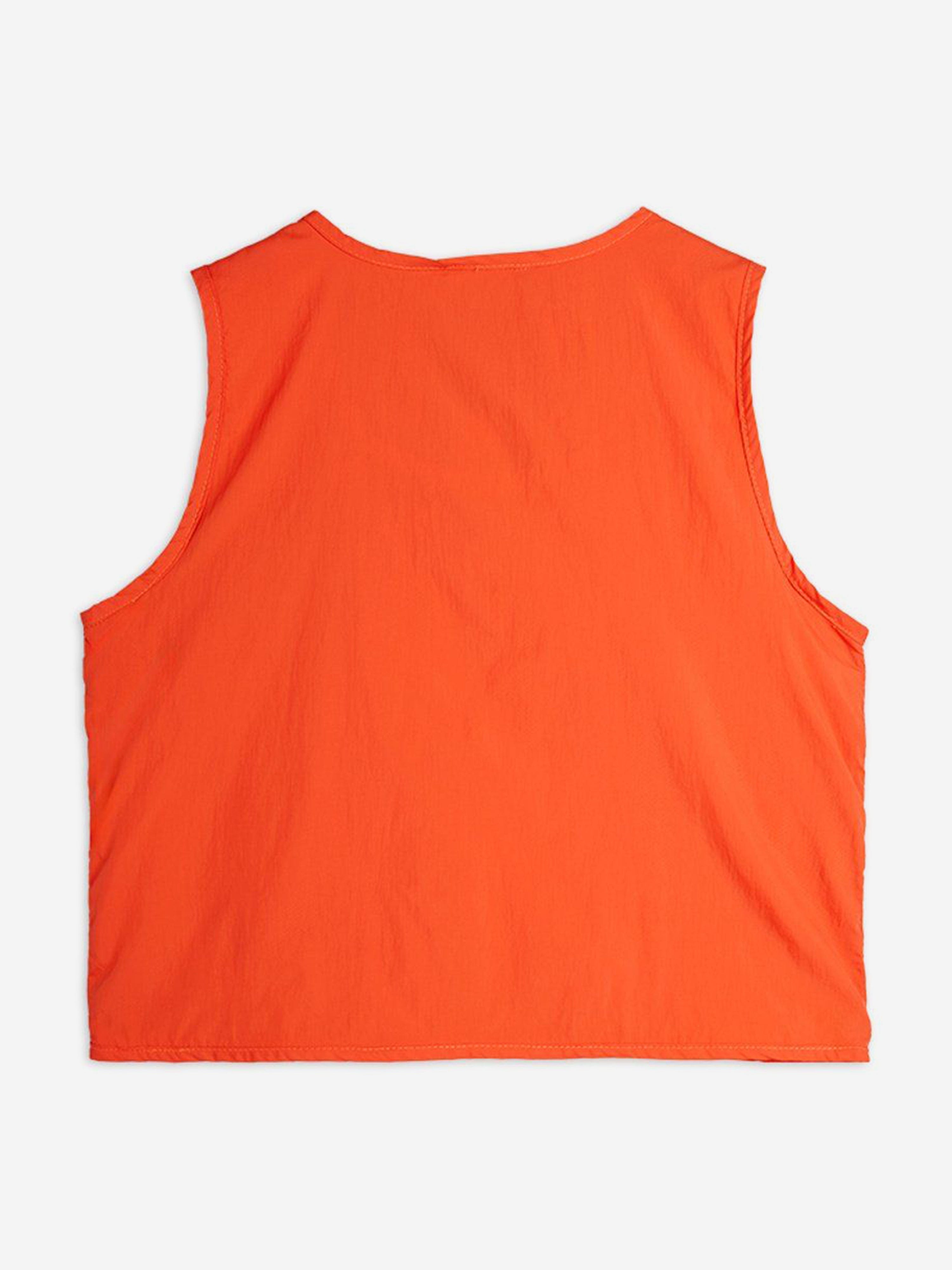 Kids Flundra Embroidered Utility Vest in Orange Limited Edition Online
