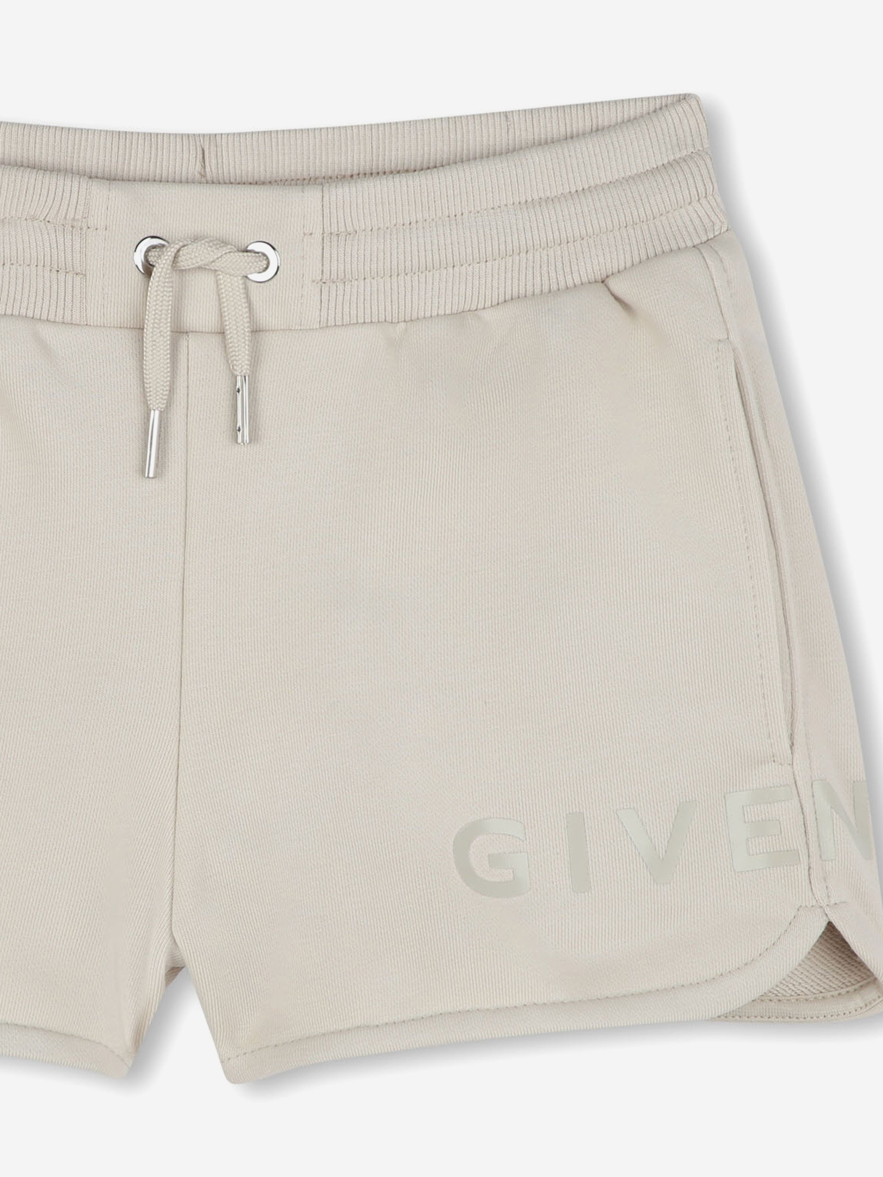 Girls Logo Shorts in Beige Discount Cheapest