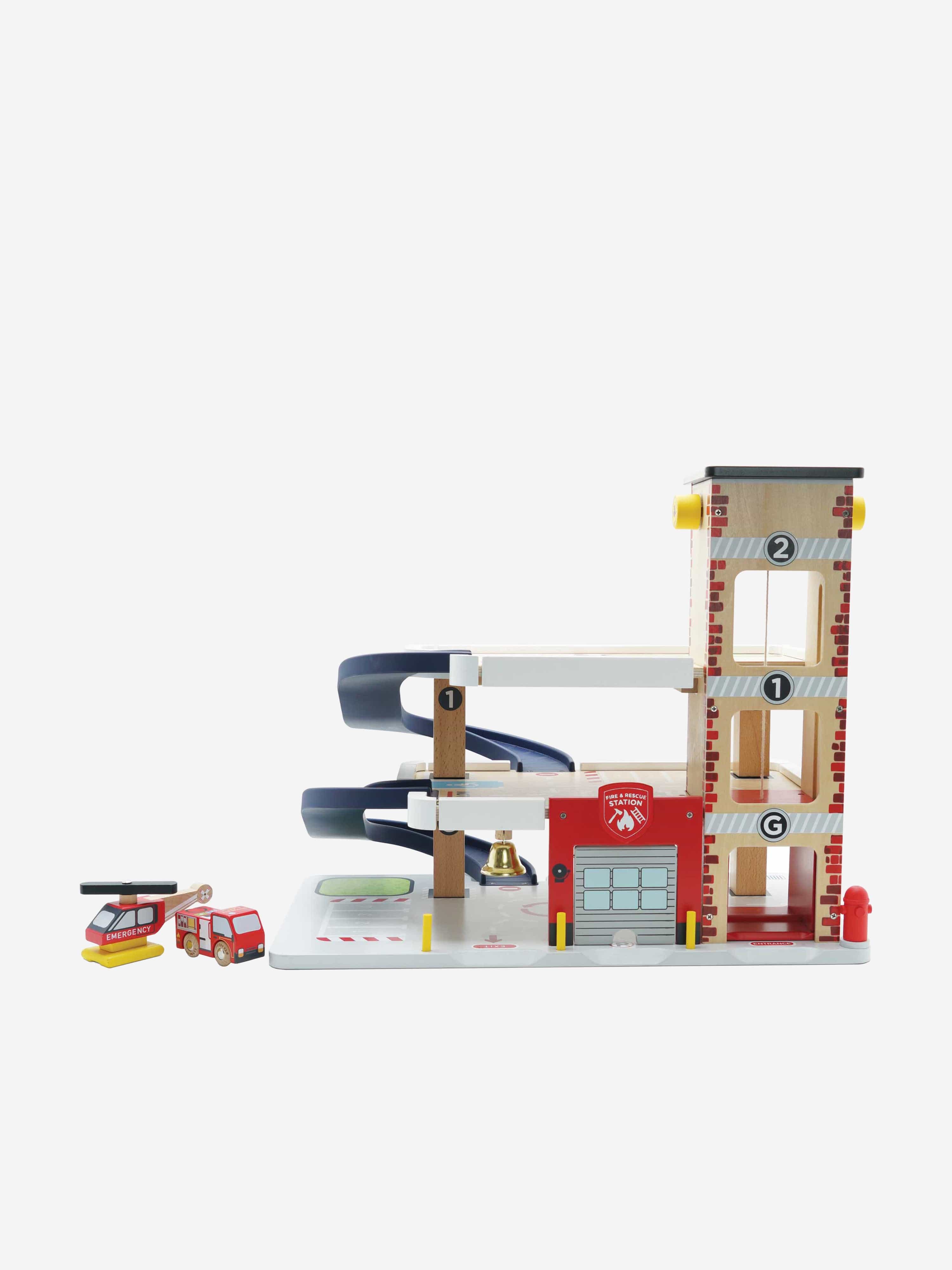 Le Toy Van Fire & Rescue Wooden Garage (W:59.5 x D:45 x H:40cm) Free Shipping For Nice
