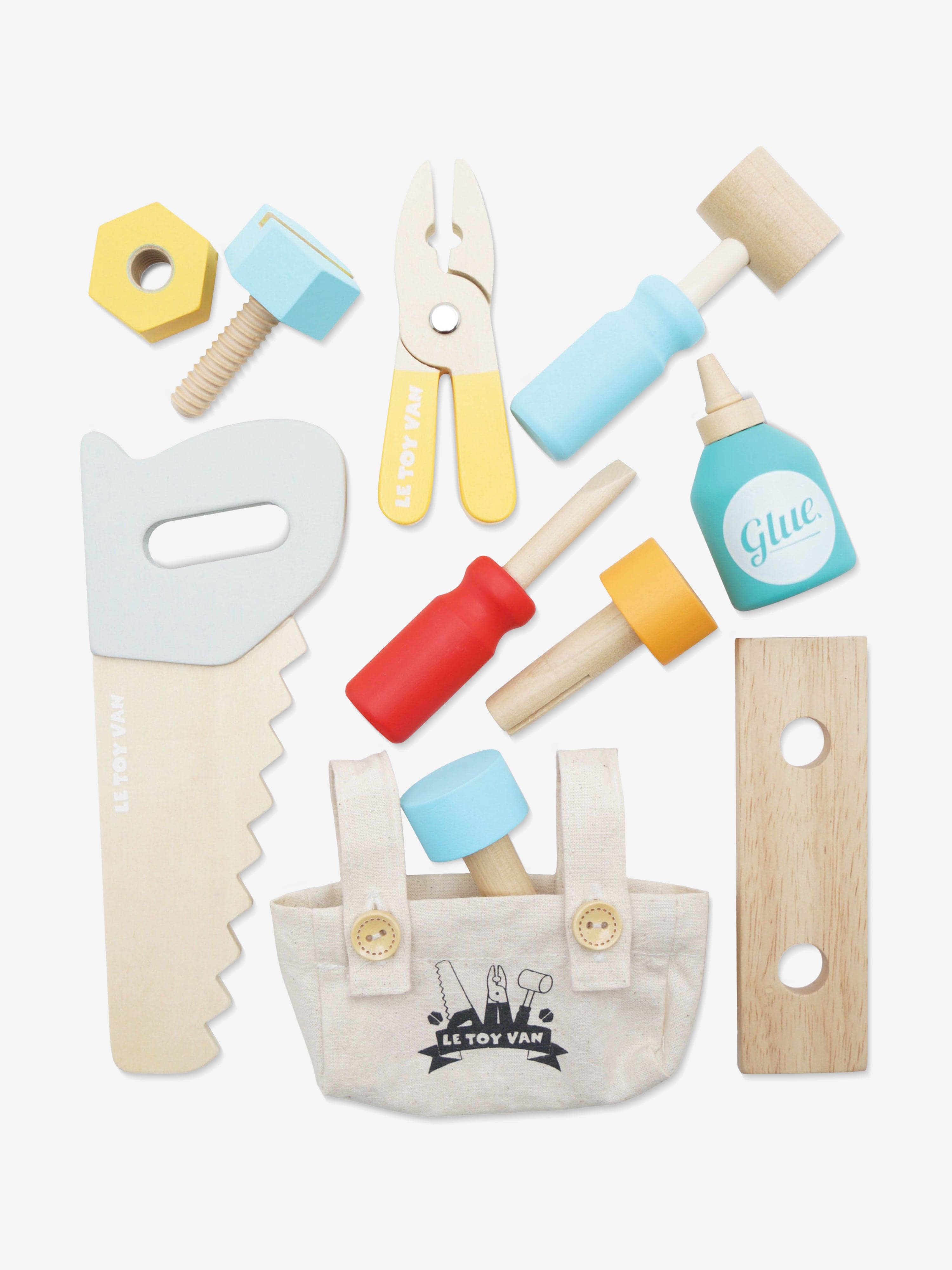 Le Toy Van Tool Box & Wooden Tools-11 Accessories (W:216 D:135 H:155mm) Pick A Best For Sale