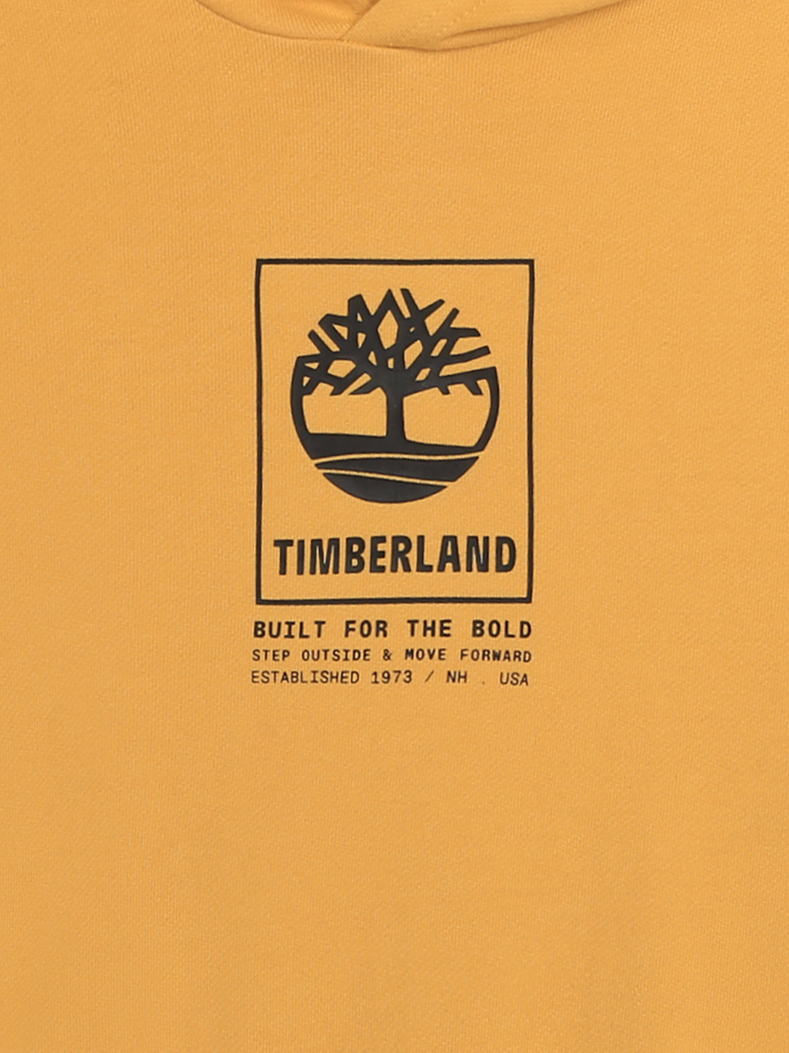 Timberland Boys Logo Hoodie in Yellow Outlet Top Quality