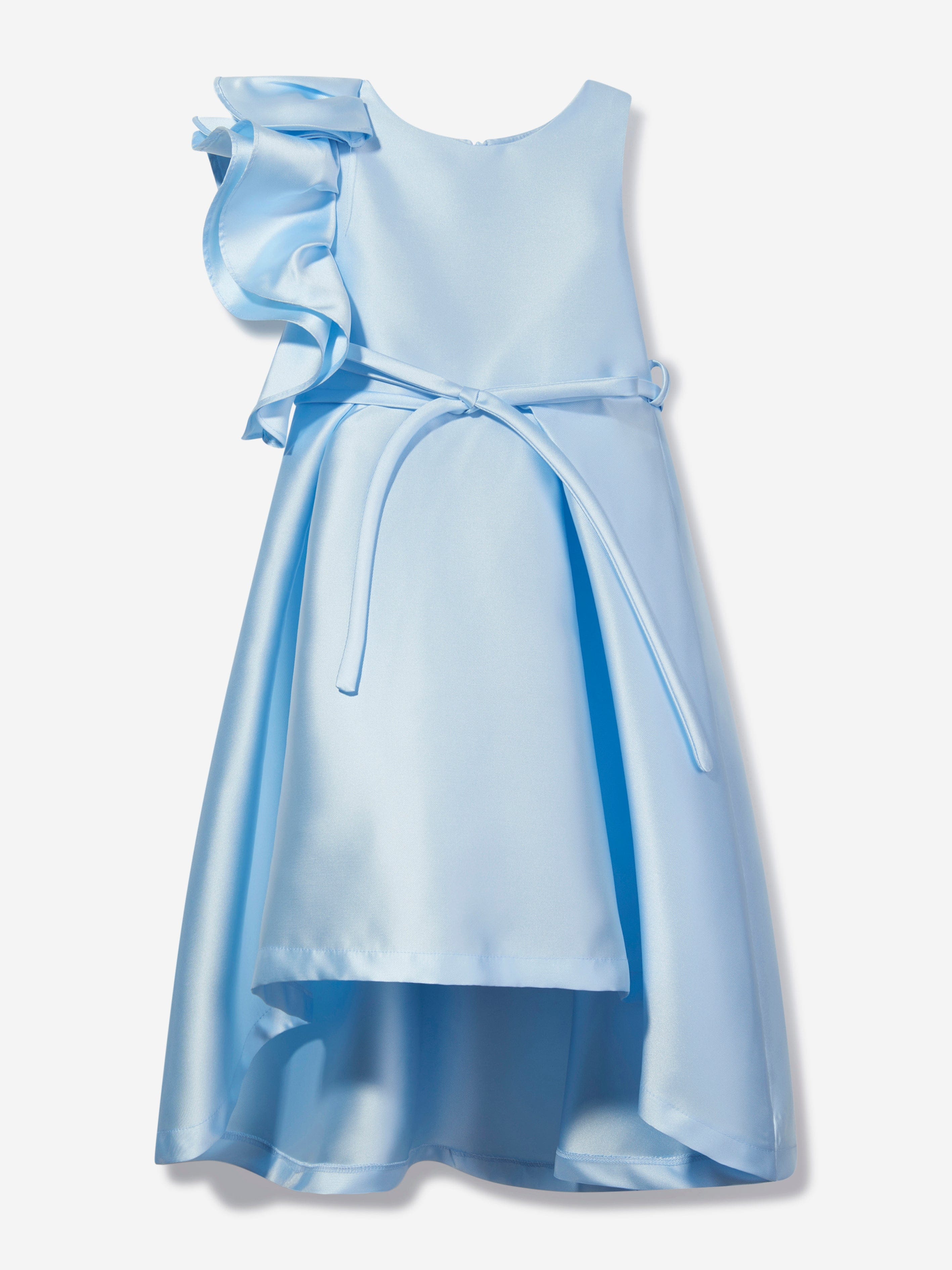 Mama Luma Girls Large Bow Occasion Dress in Blue Buy Cheap Cost