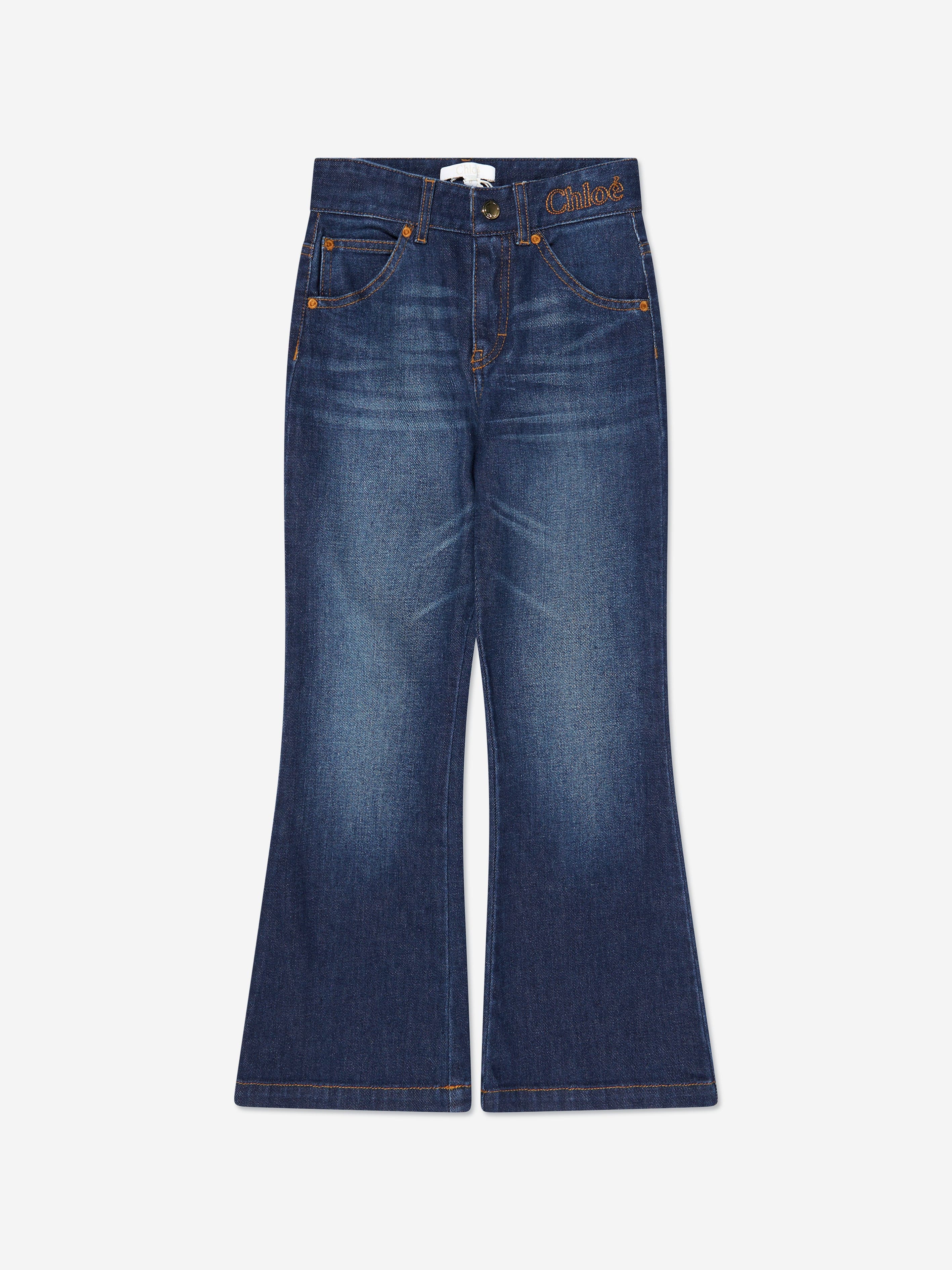 Chlo¨¦ Girls Denim Jeans in Blue Cheap Sale 100% Original