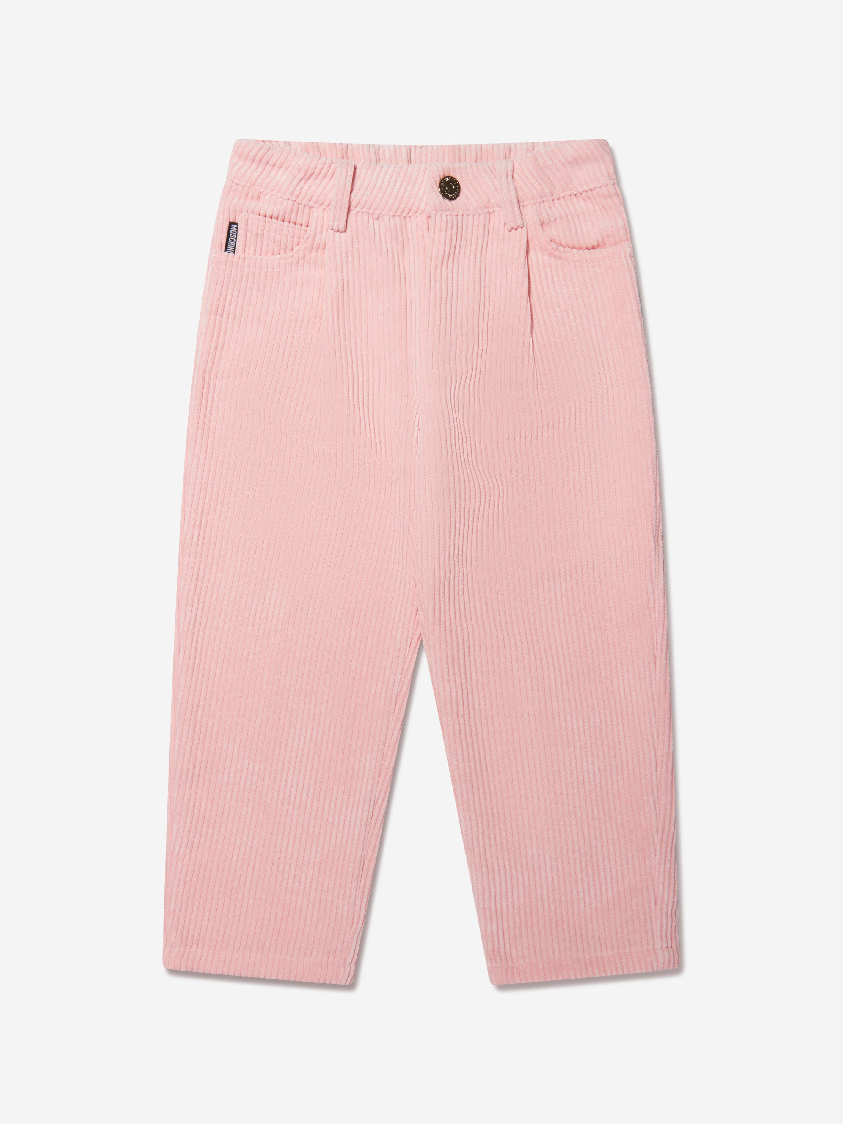 Moschino Girls Logo Pocket Trousers in Pink Sale Genuine