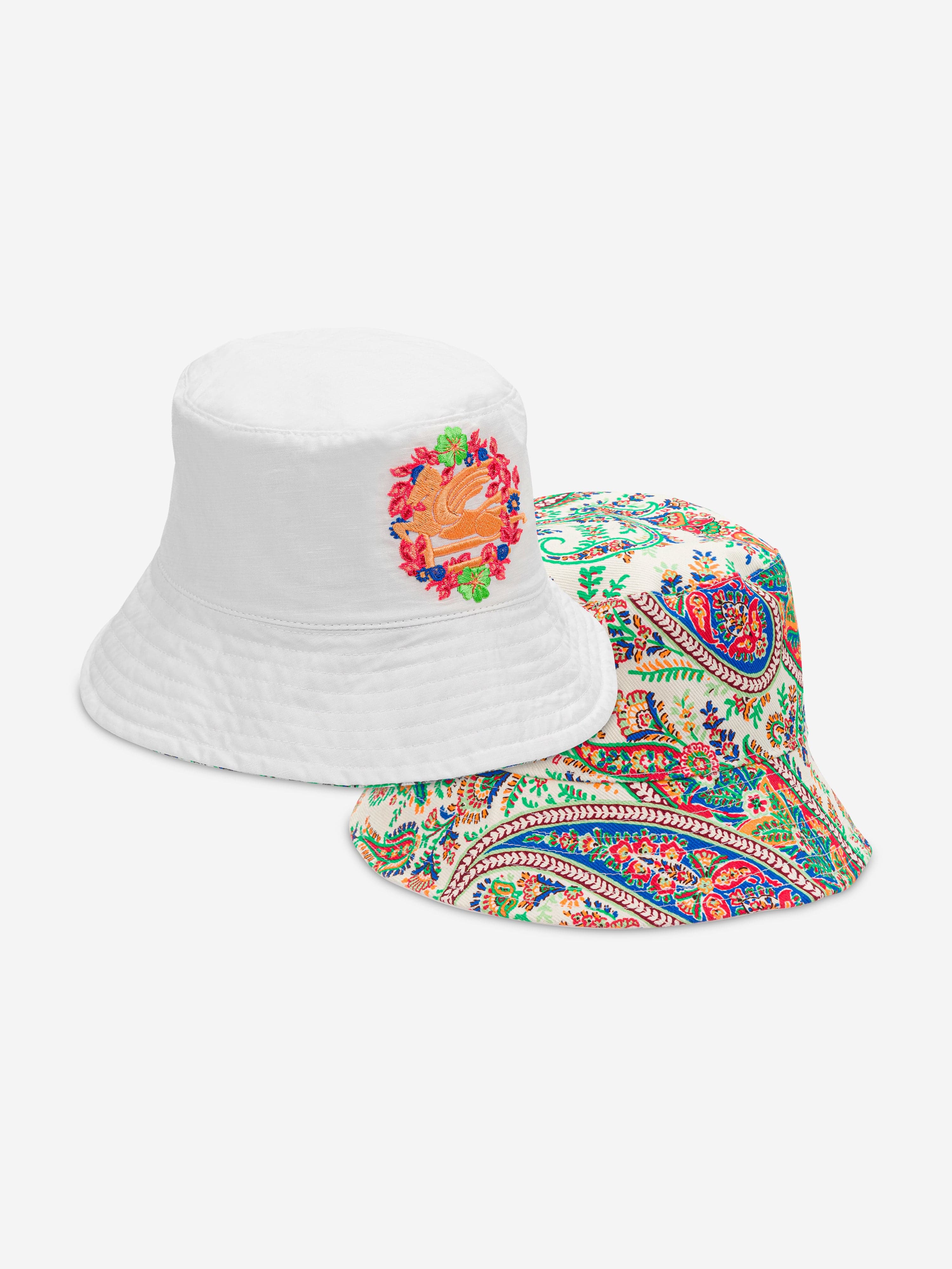 Etro Girls Reversible Bucket Hat in Multicolour For Sale For Sale