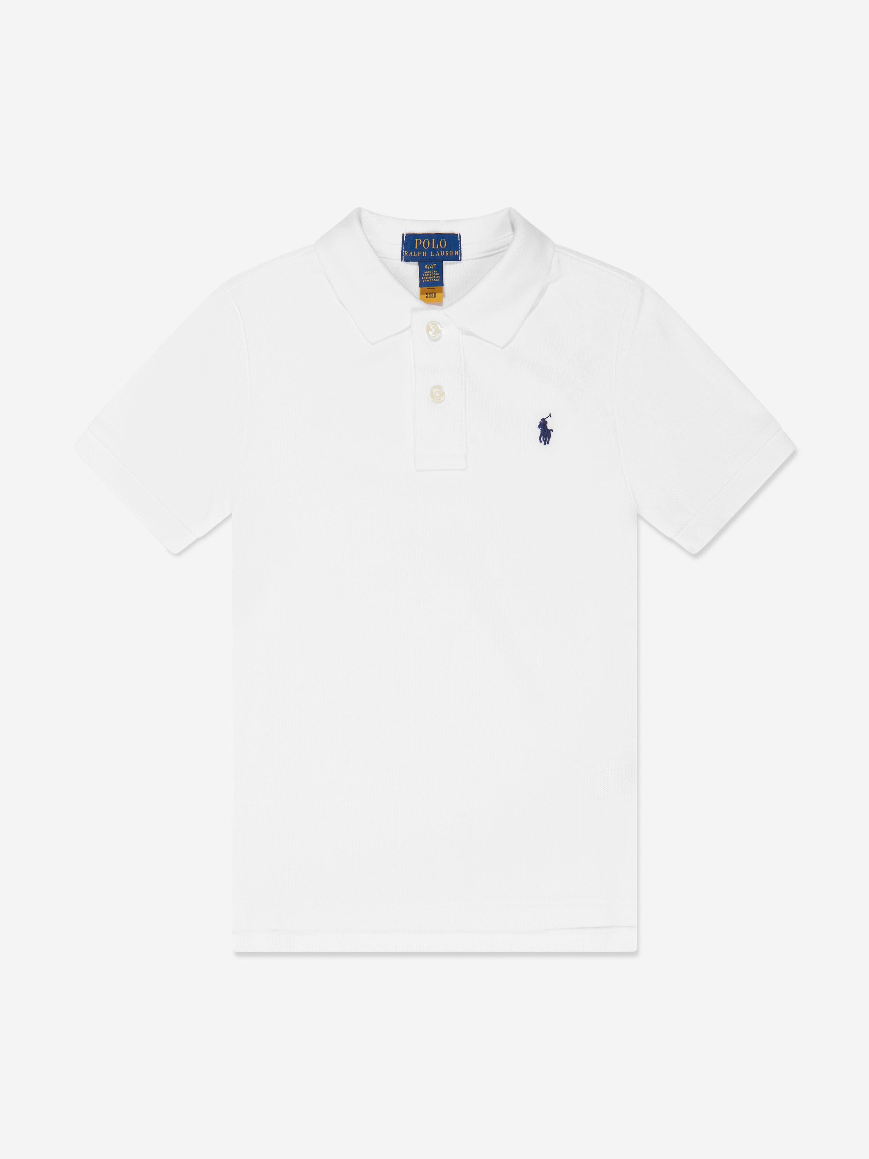 Ralph Lauren Boys Logo Polo Shirt in White The Cheapest