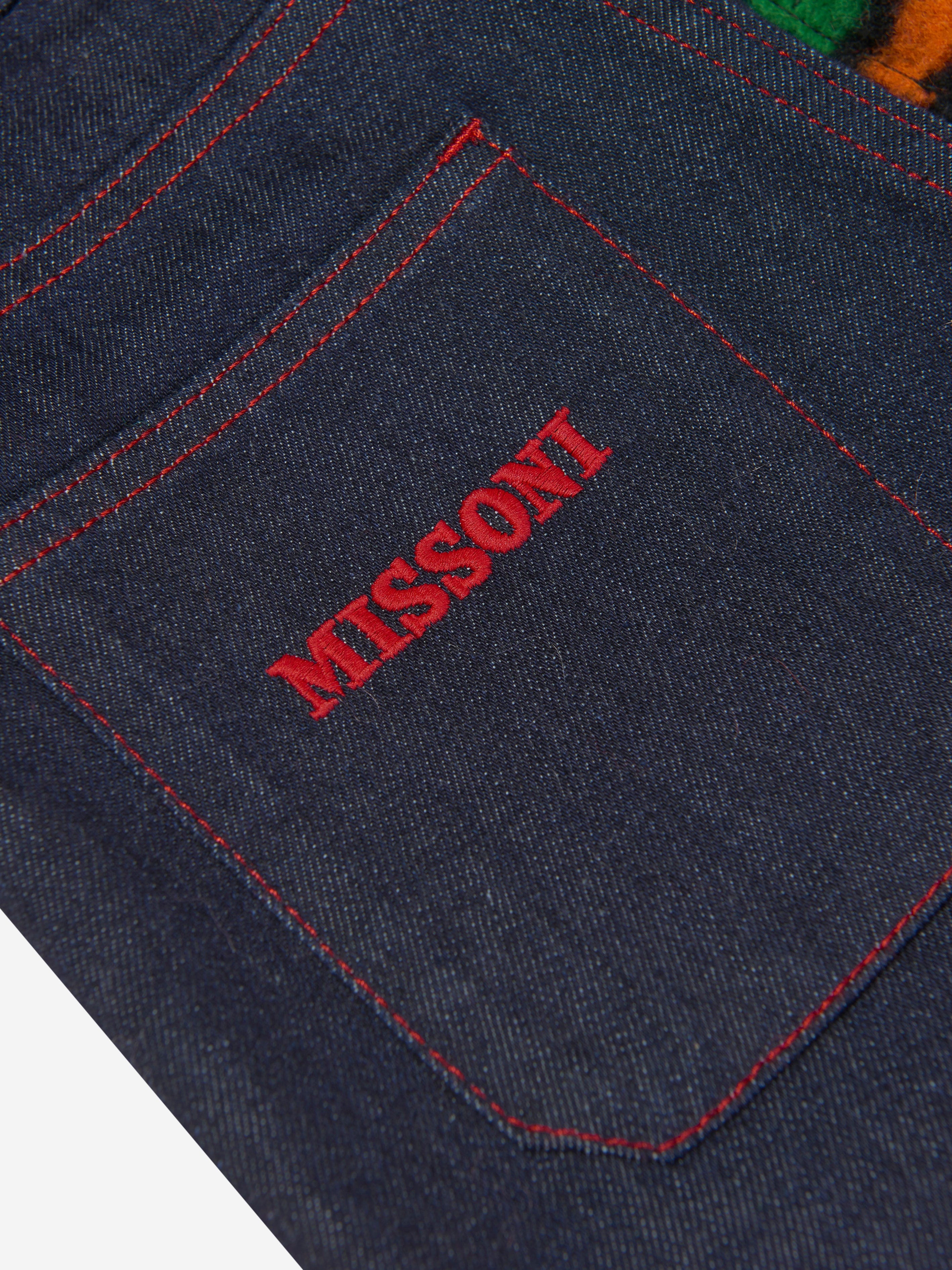 Missoni Boys Branded Trousers in Blue Outlet Genuine
