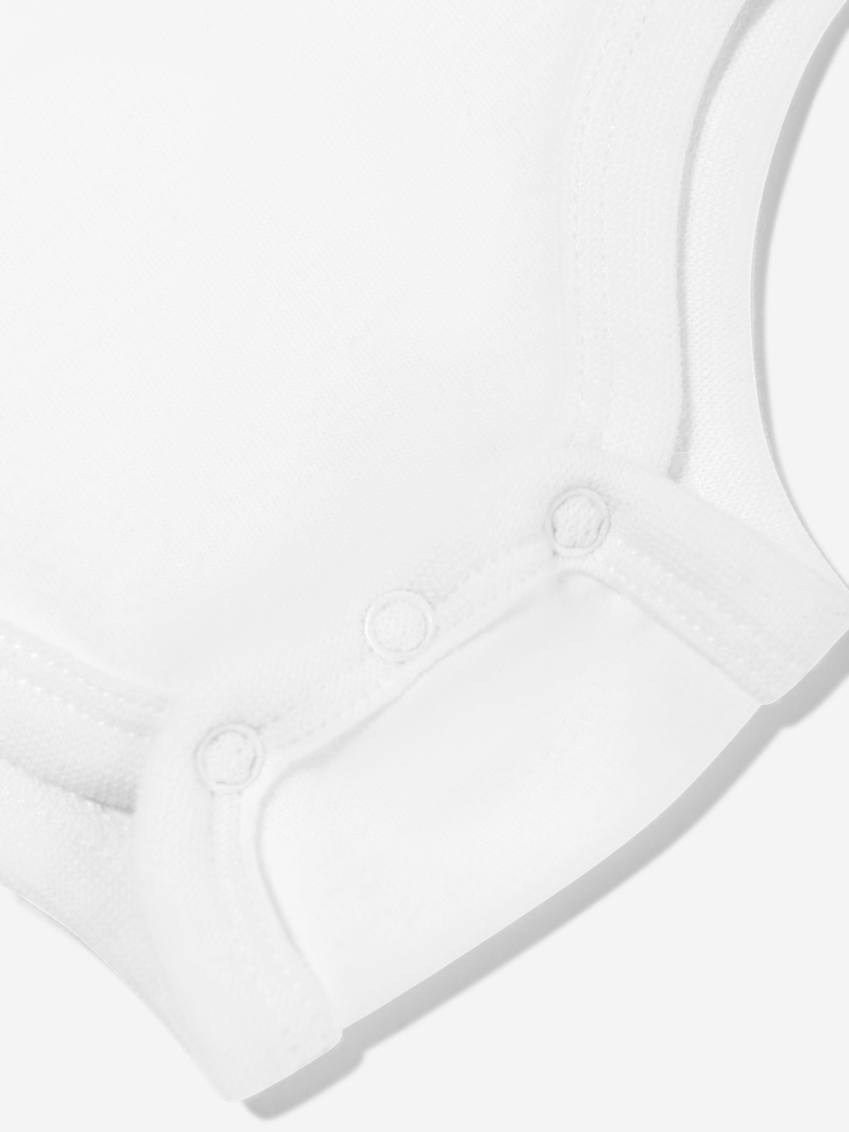Moncler Enfant Baby Logo Bodysuit in White Outlet Store Cheap Online