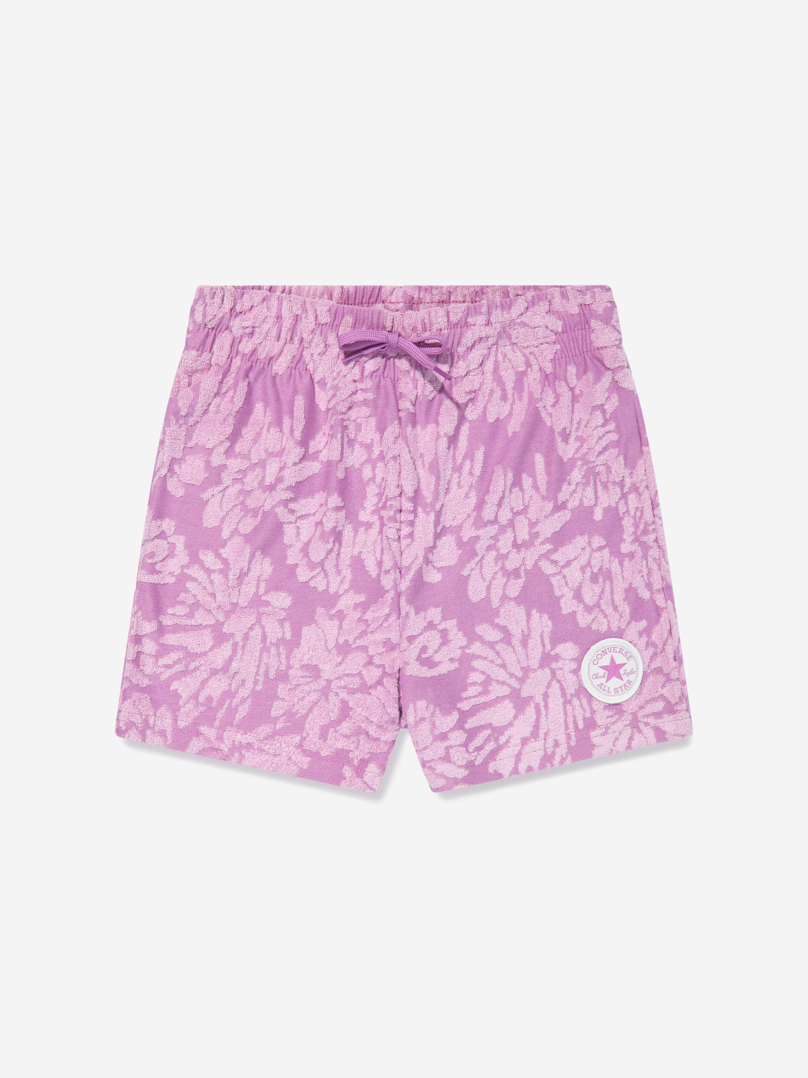 Converse Girls Floral Jacquard Shorts in Purple Visit New Online