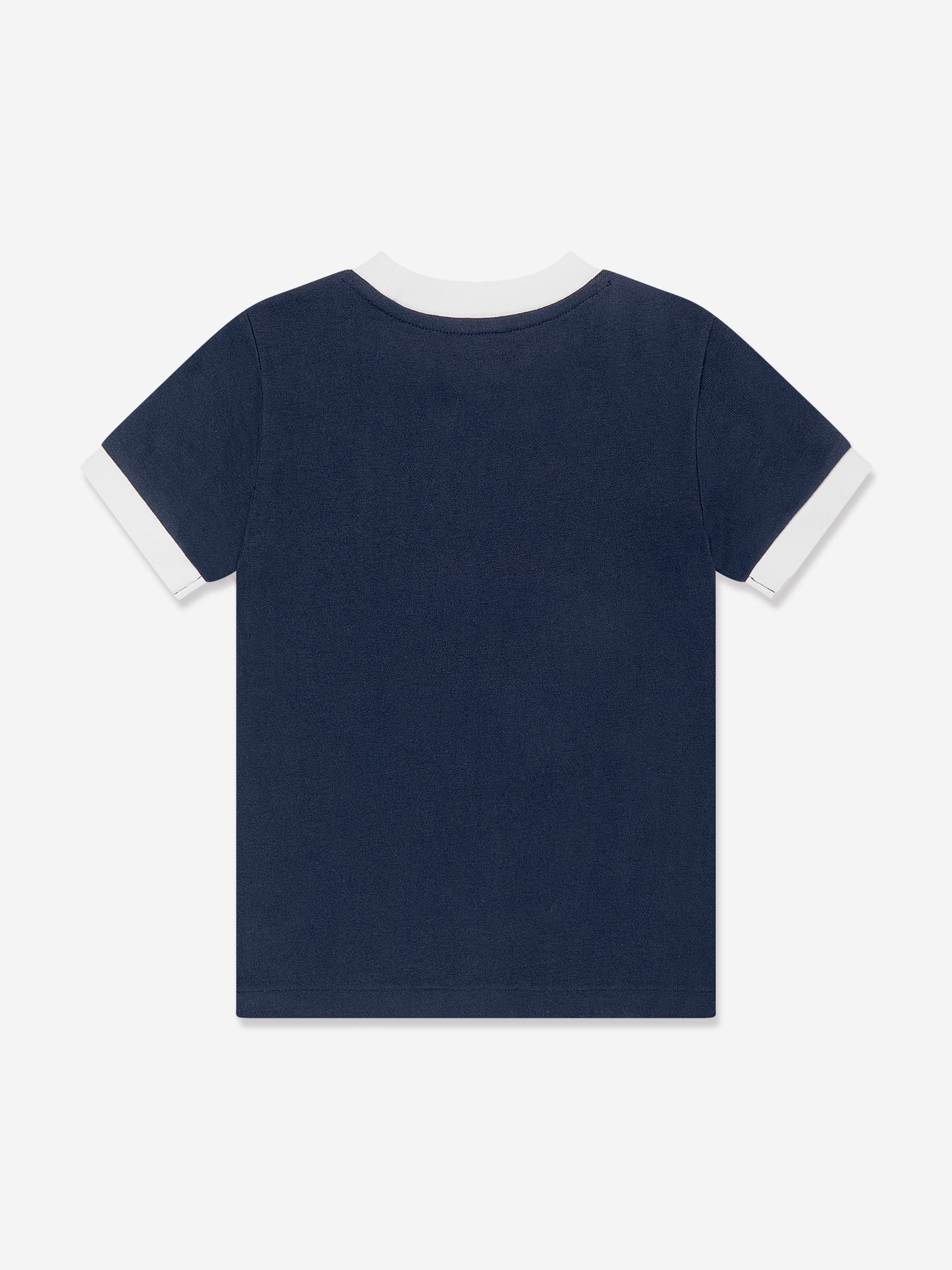 Ralph Lauren Boys Logo Stripe T-Shirt in Navy Free Shipping Best Pices