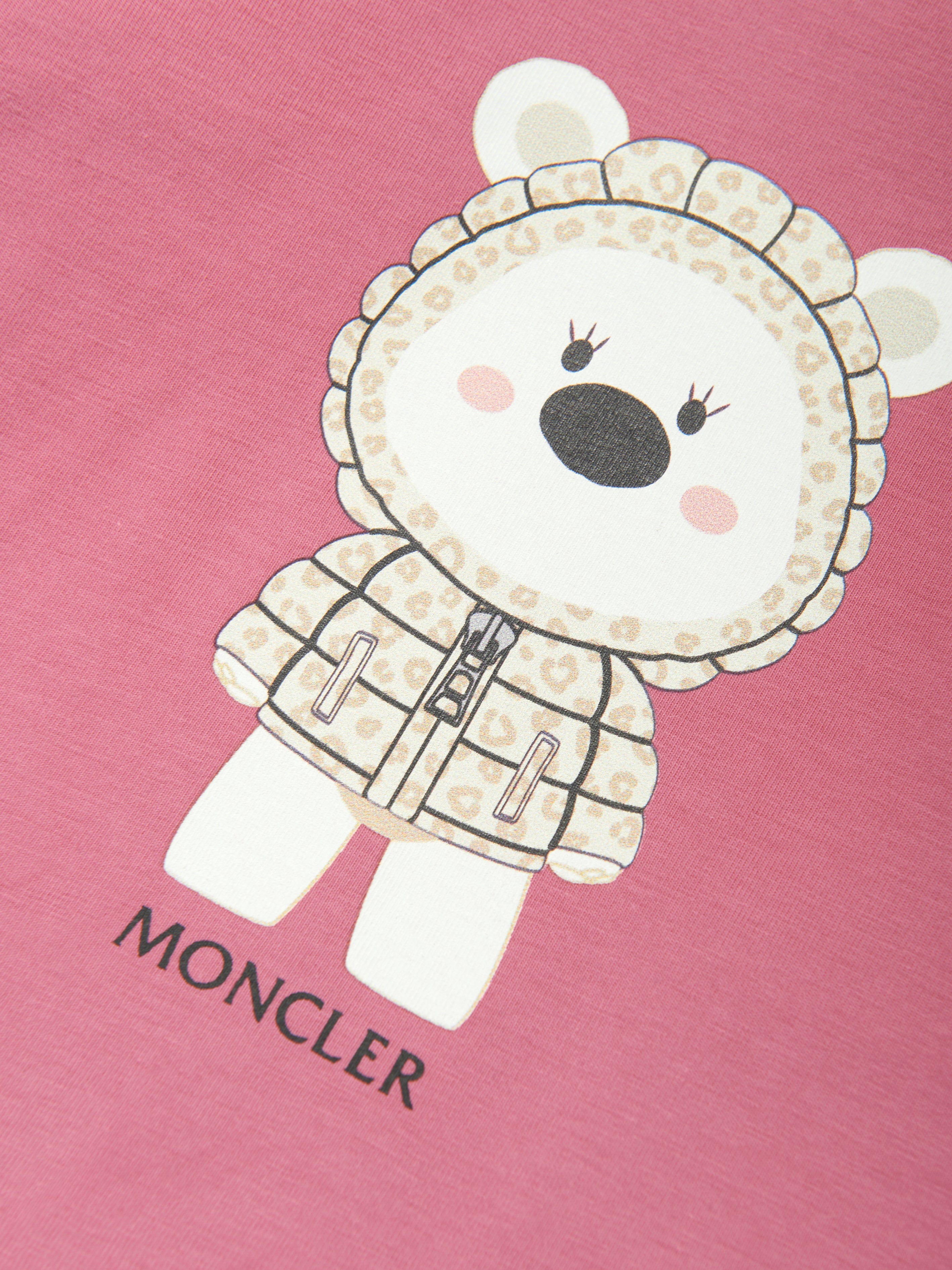 Moncler Enfant Baby Girls Long Sleeve Bear T-Shirt in Pink Footlocker Finishline Online