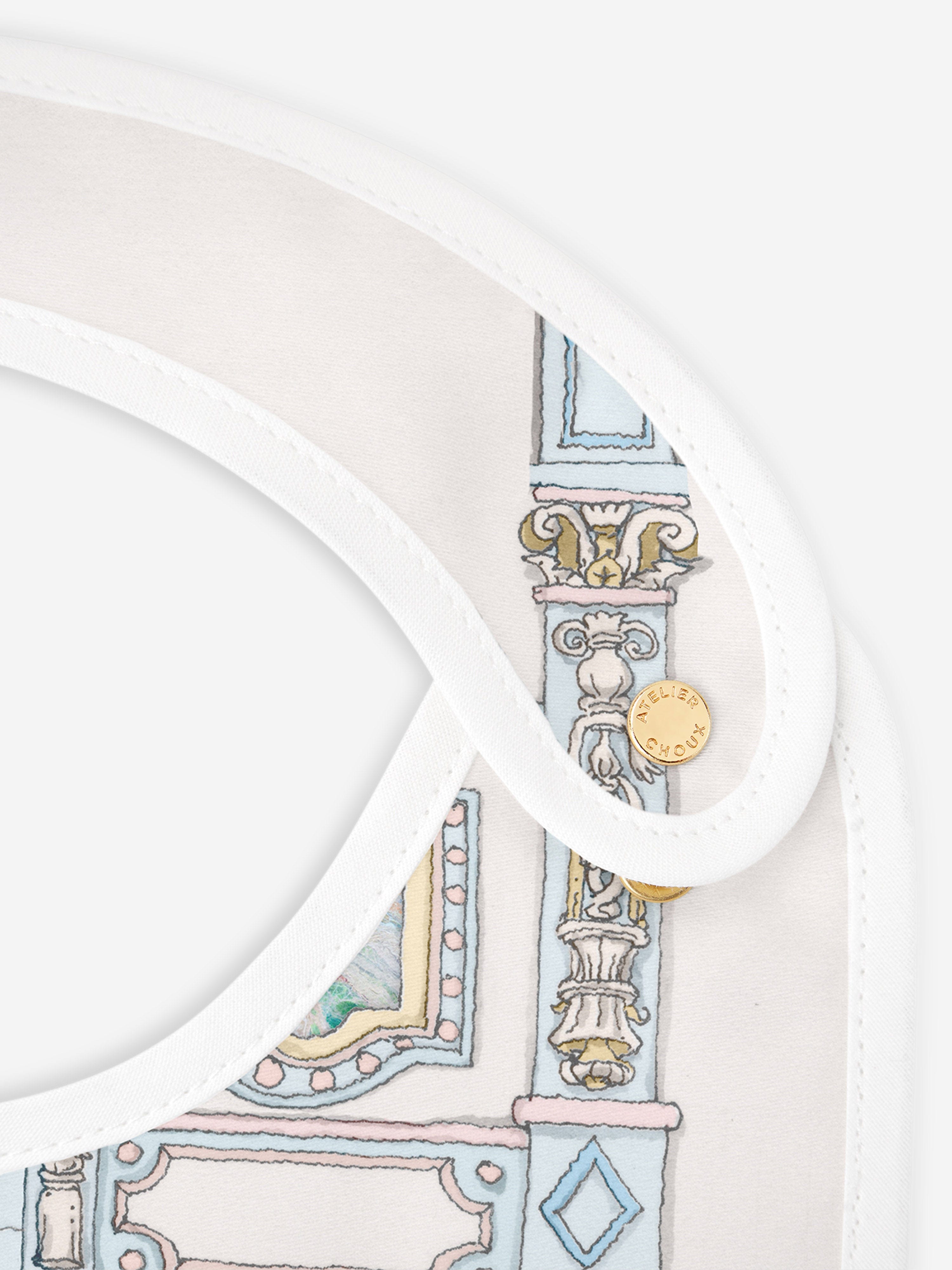 Atelier Choux Baby Boys Chteau Choux Satin Bib in Blue Cheap Tumblr