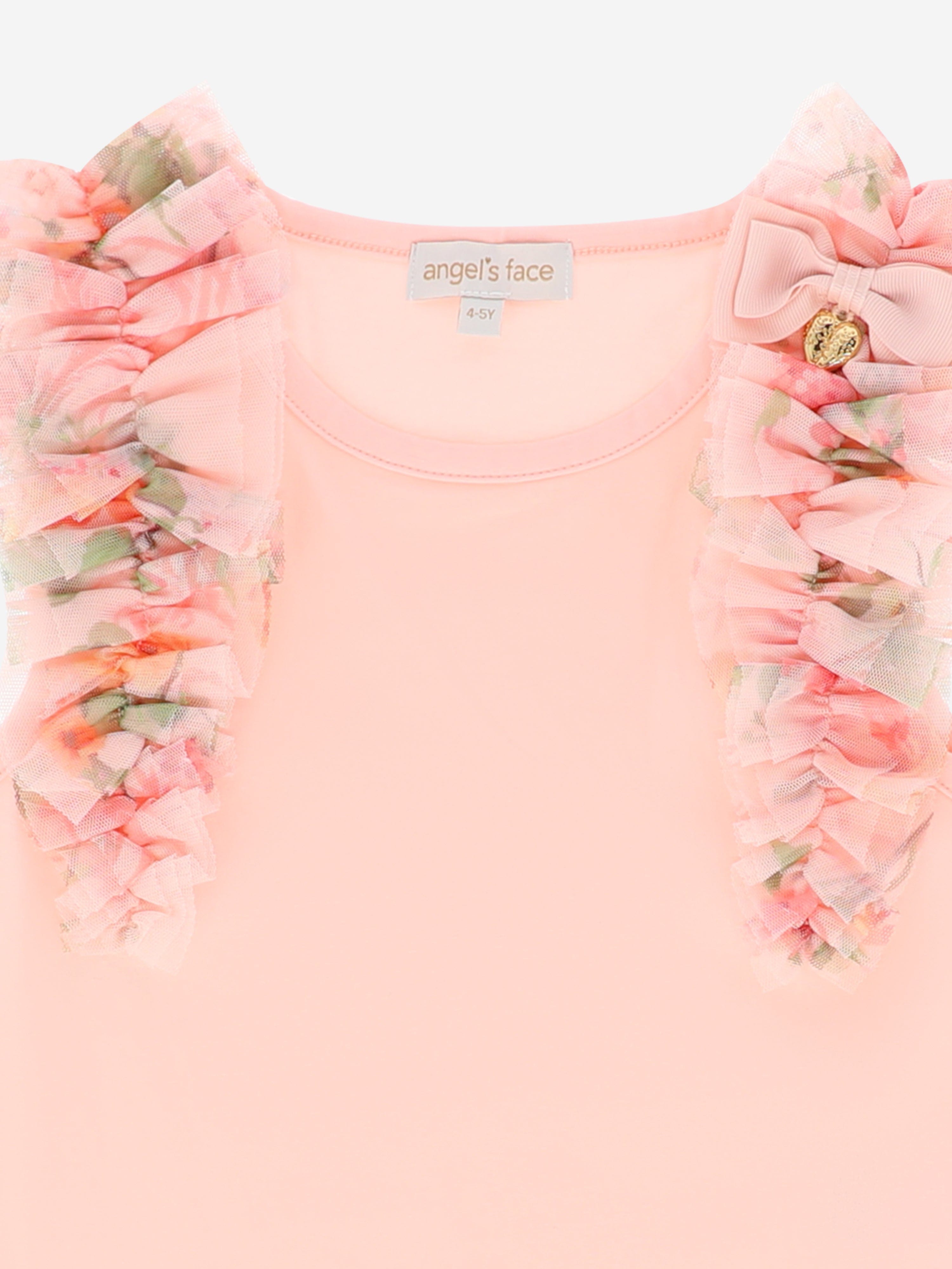 Girls Toni Ruffle Trim Top in Pink Newest Online