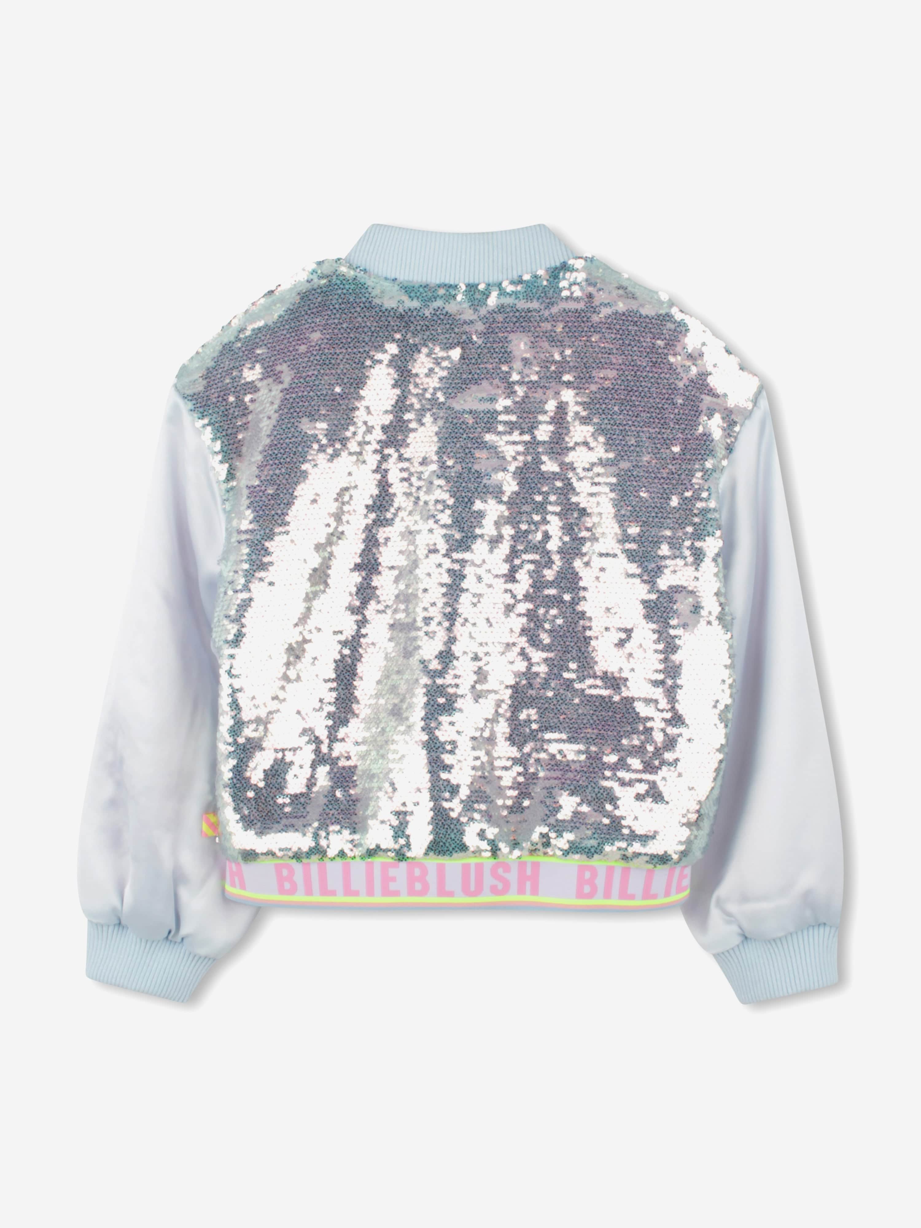 Girls Sequin Bomber Jacket in Blue Buy Cheap Fake