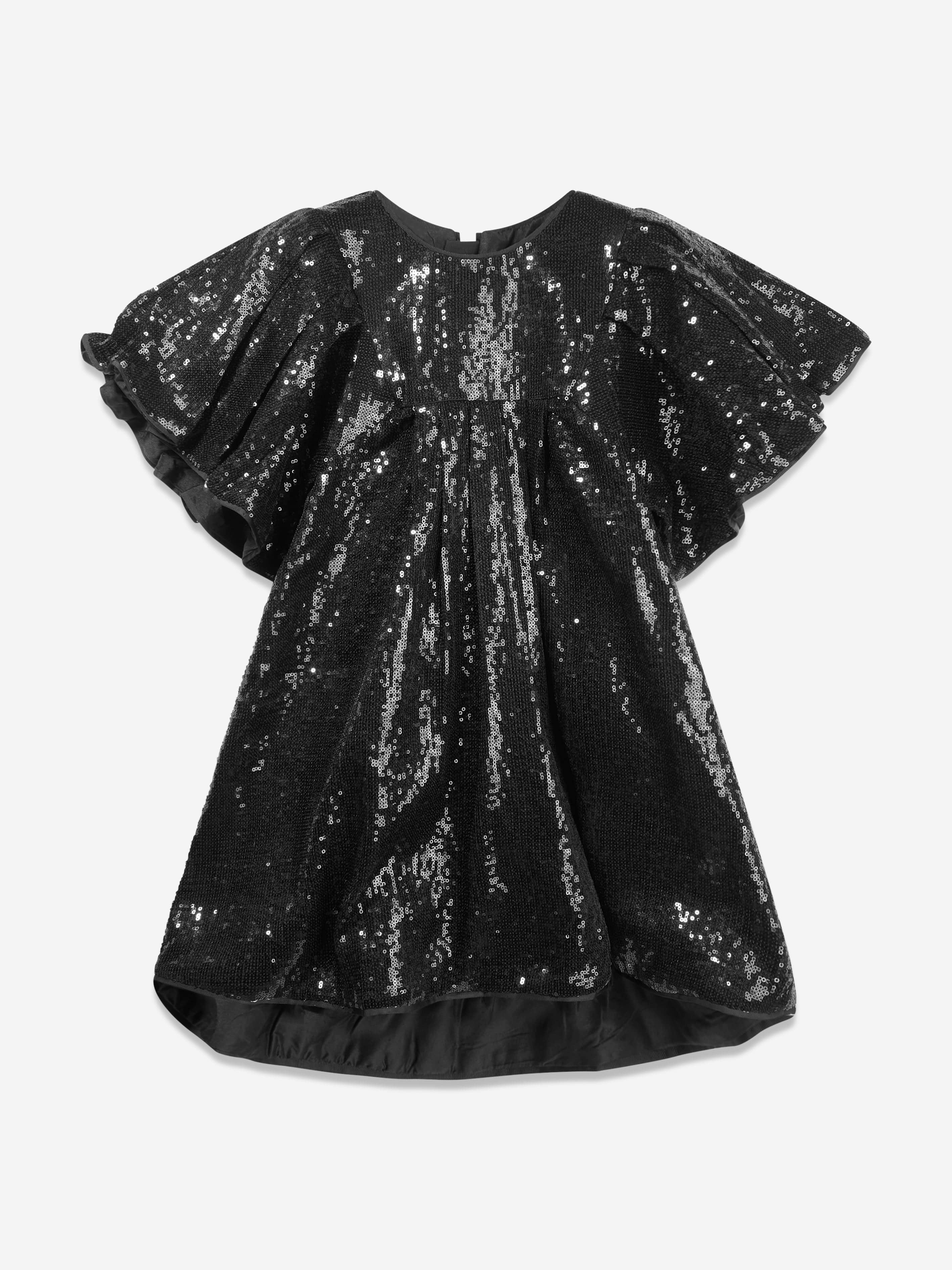 MARC JACOBS Girls Sequinned Occasion Dress in Black Get To Buy For Sale