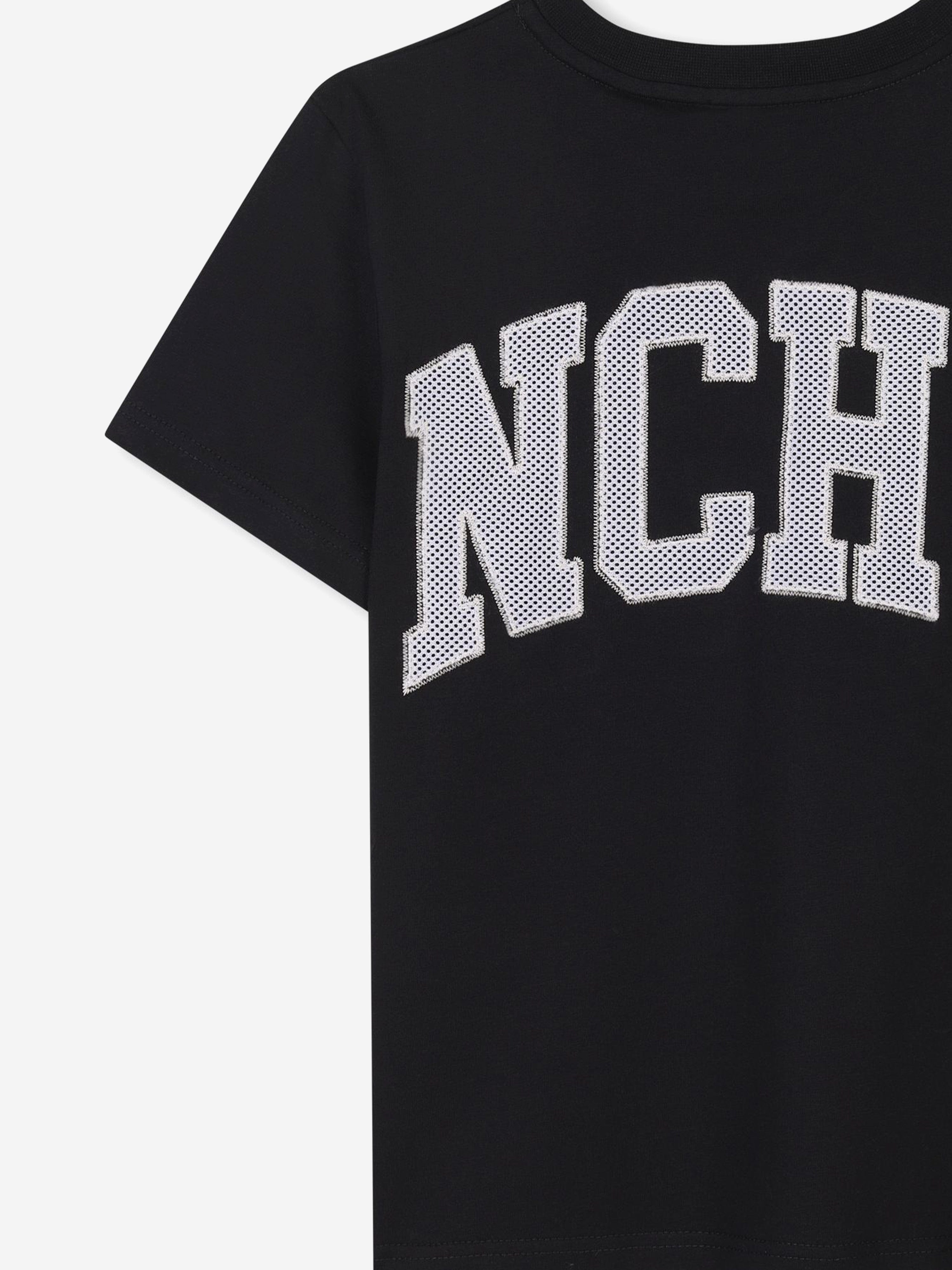 Boys Embroidered Logo T-Shirt in Black Discount Shop For