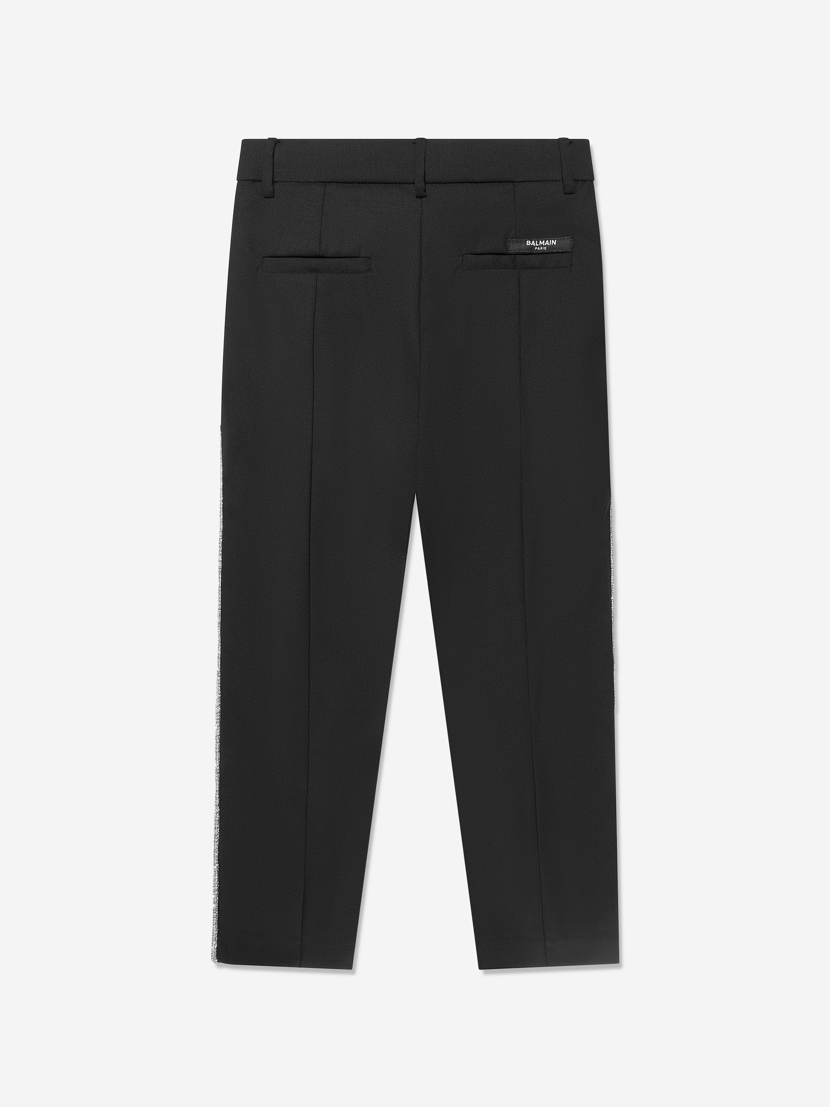 Balmain Girls Wool Suit Trousers in Black Cheap Sale Pick A Best