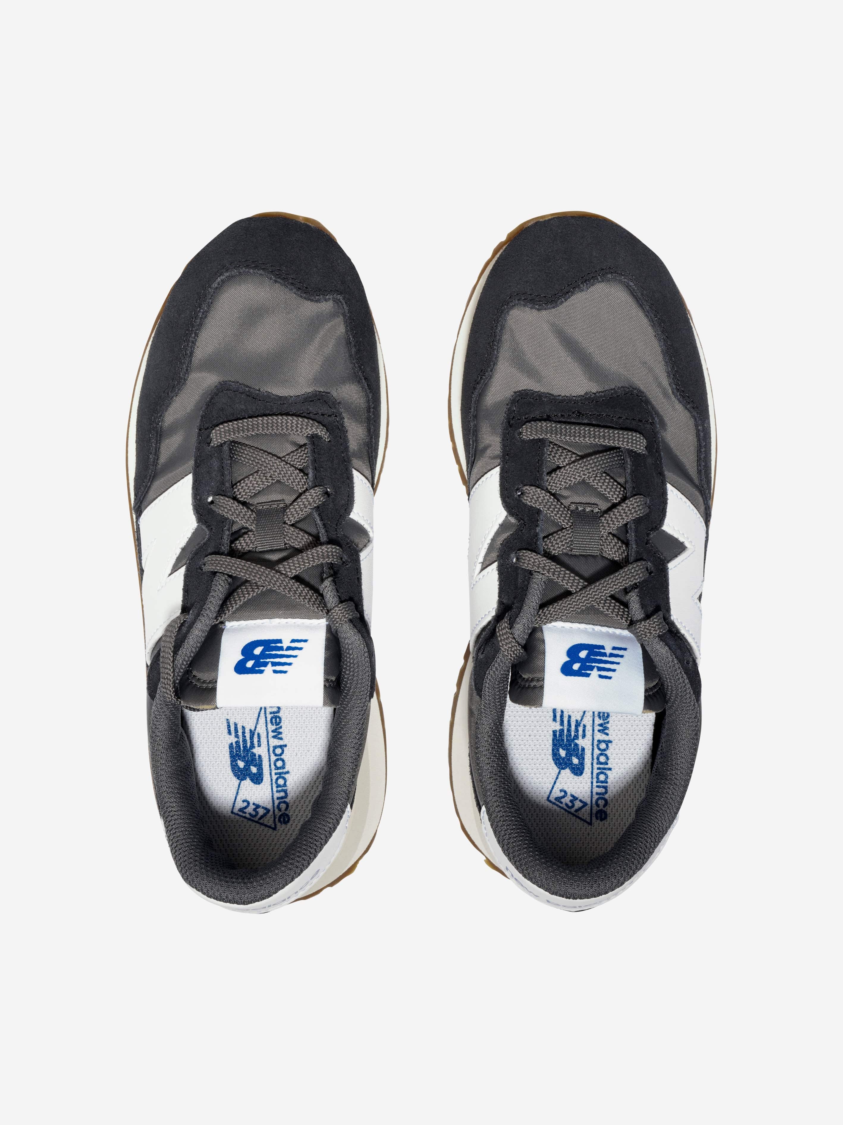 New Balance Kids 237 Lace Up Logo Trainers in Black Clearance Recommend