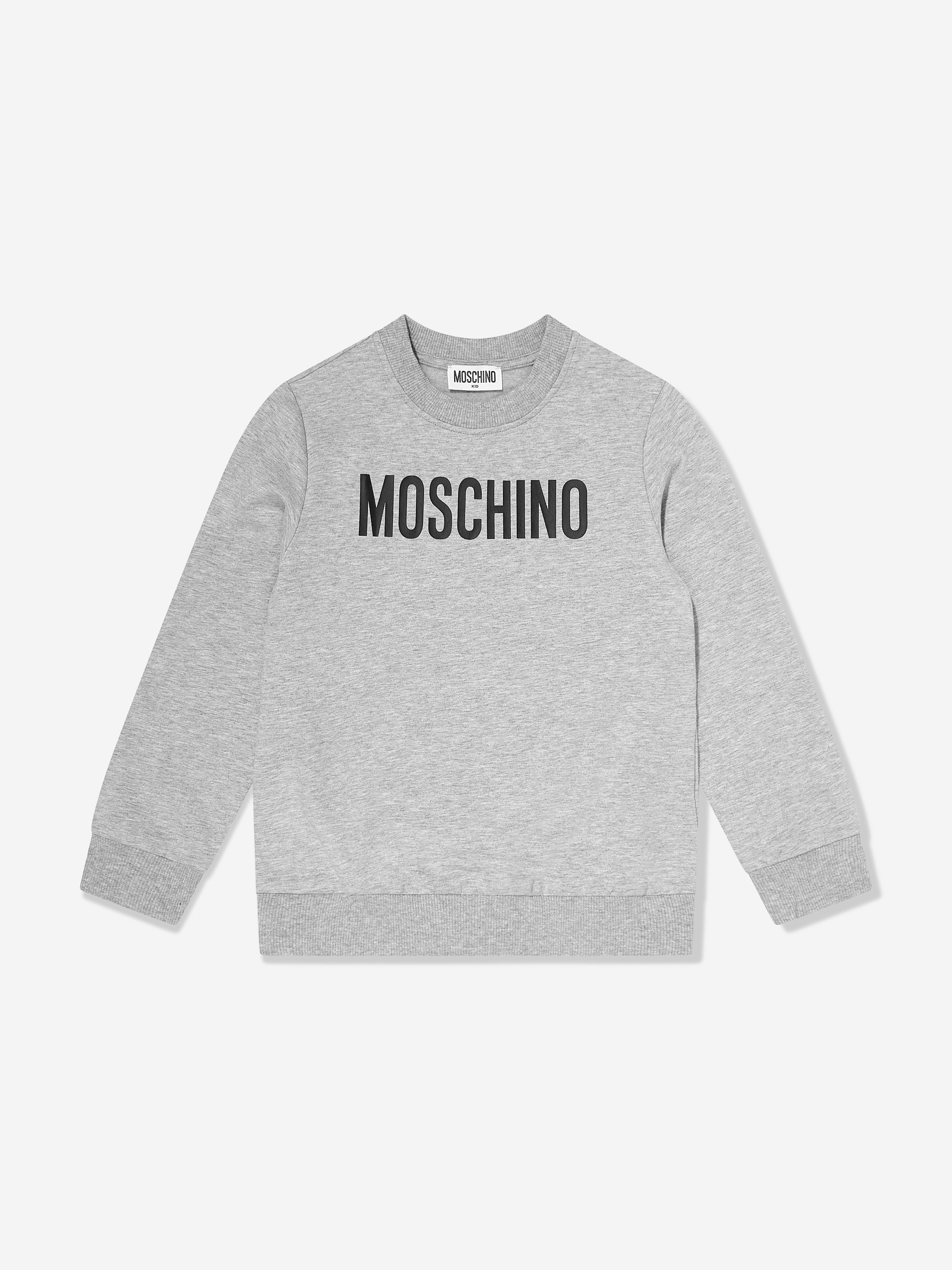 Moschino Kids Logo Sweatshirt in Grey Fashionable Sale Online
