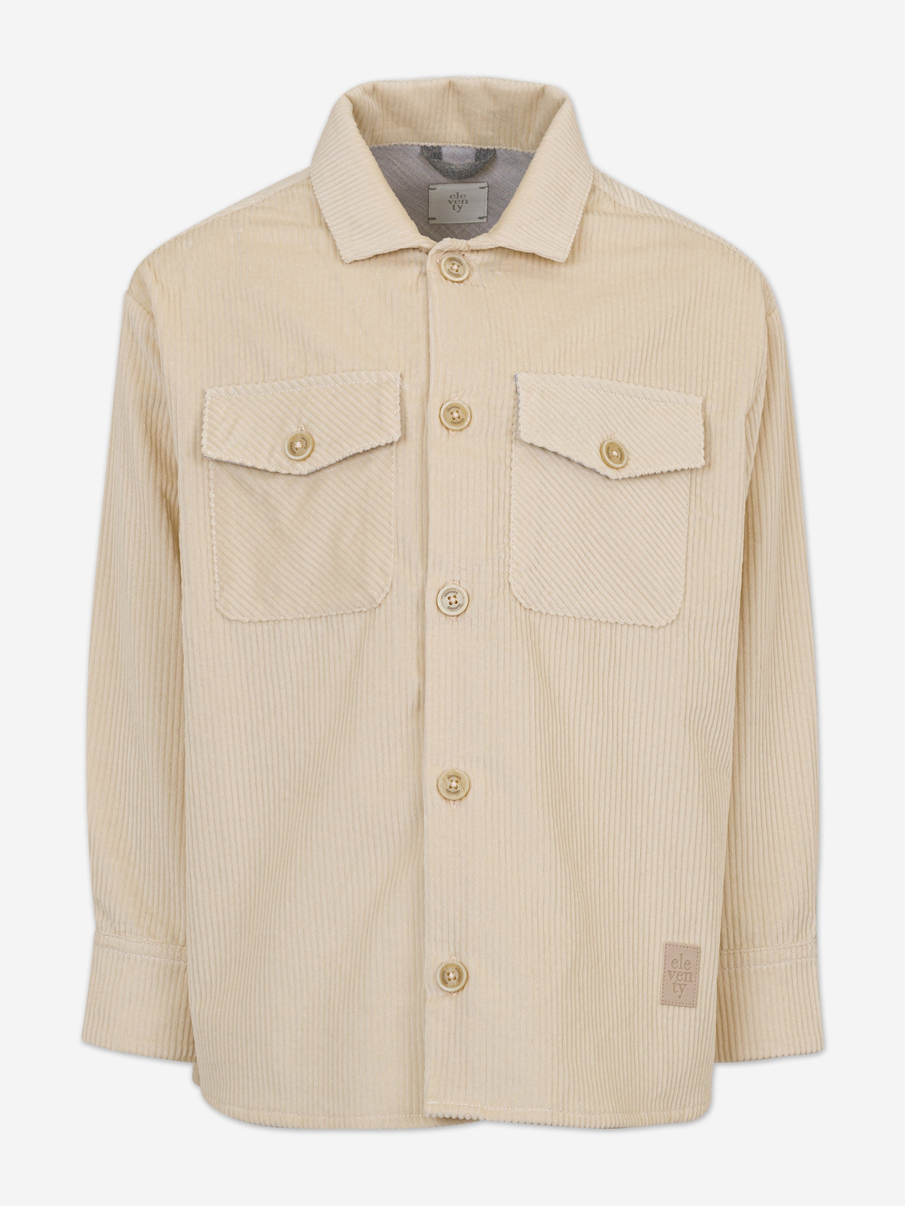 Eleventy Boys Branded Overshirt in Beige Cheap Sale Footlocker Finishline