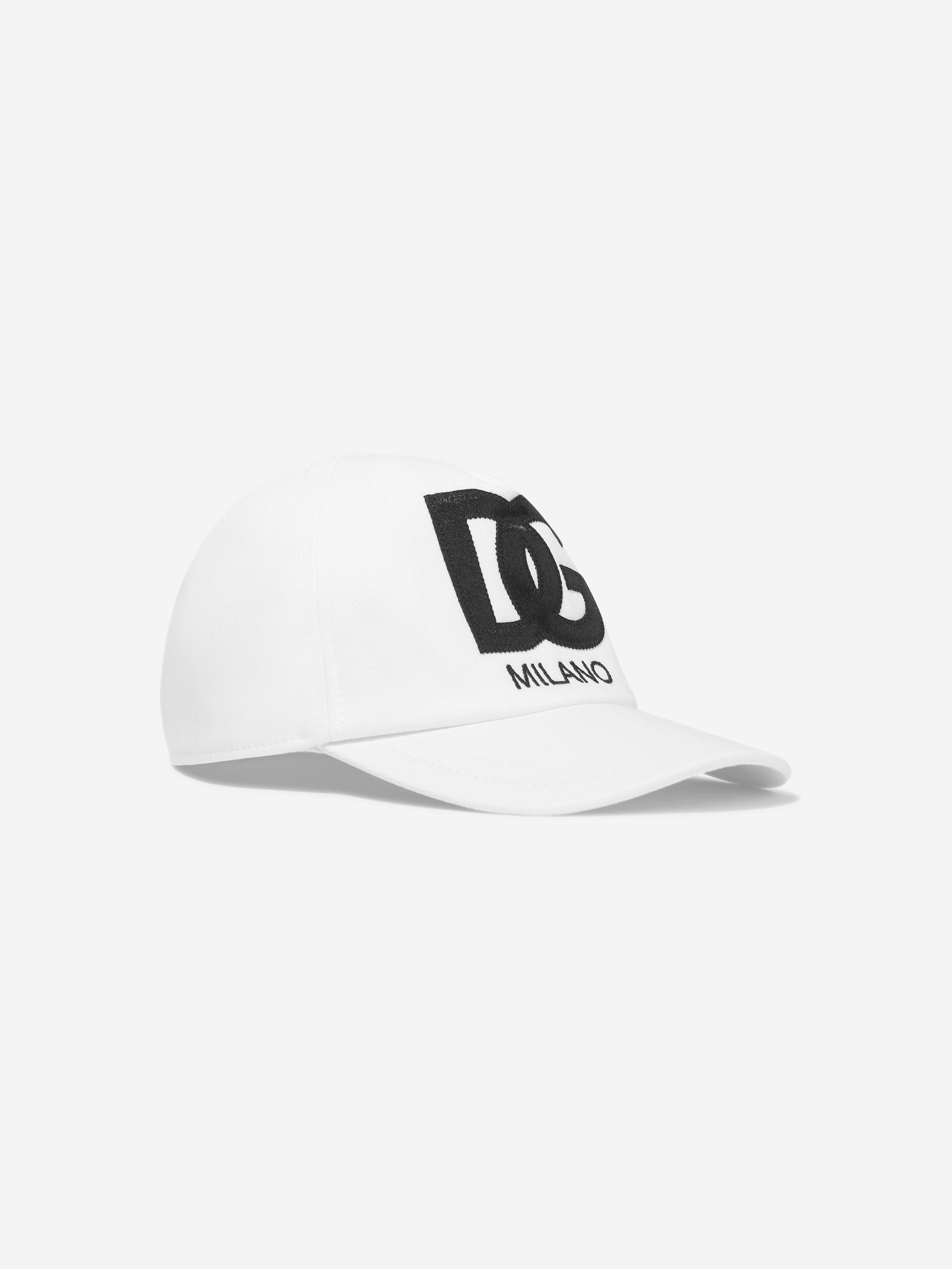 Dolce & Gabbana Boys Embroidered Logo Cap in White Discount Footaction