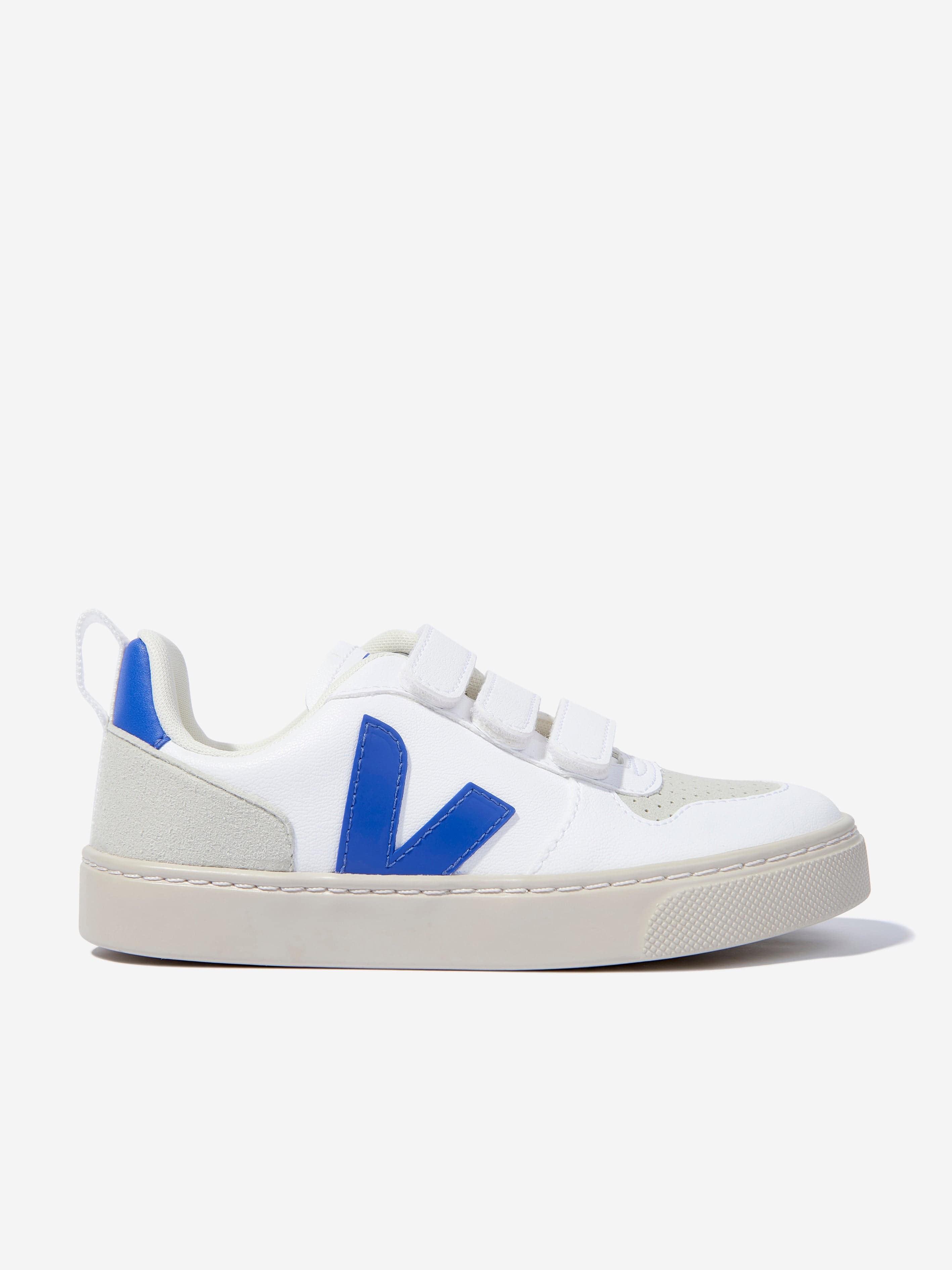 Veja Kids Canvas V-10 Trainers in White Authentic For Sale