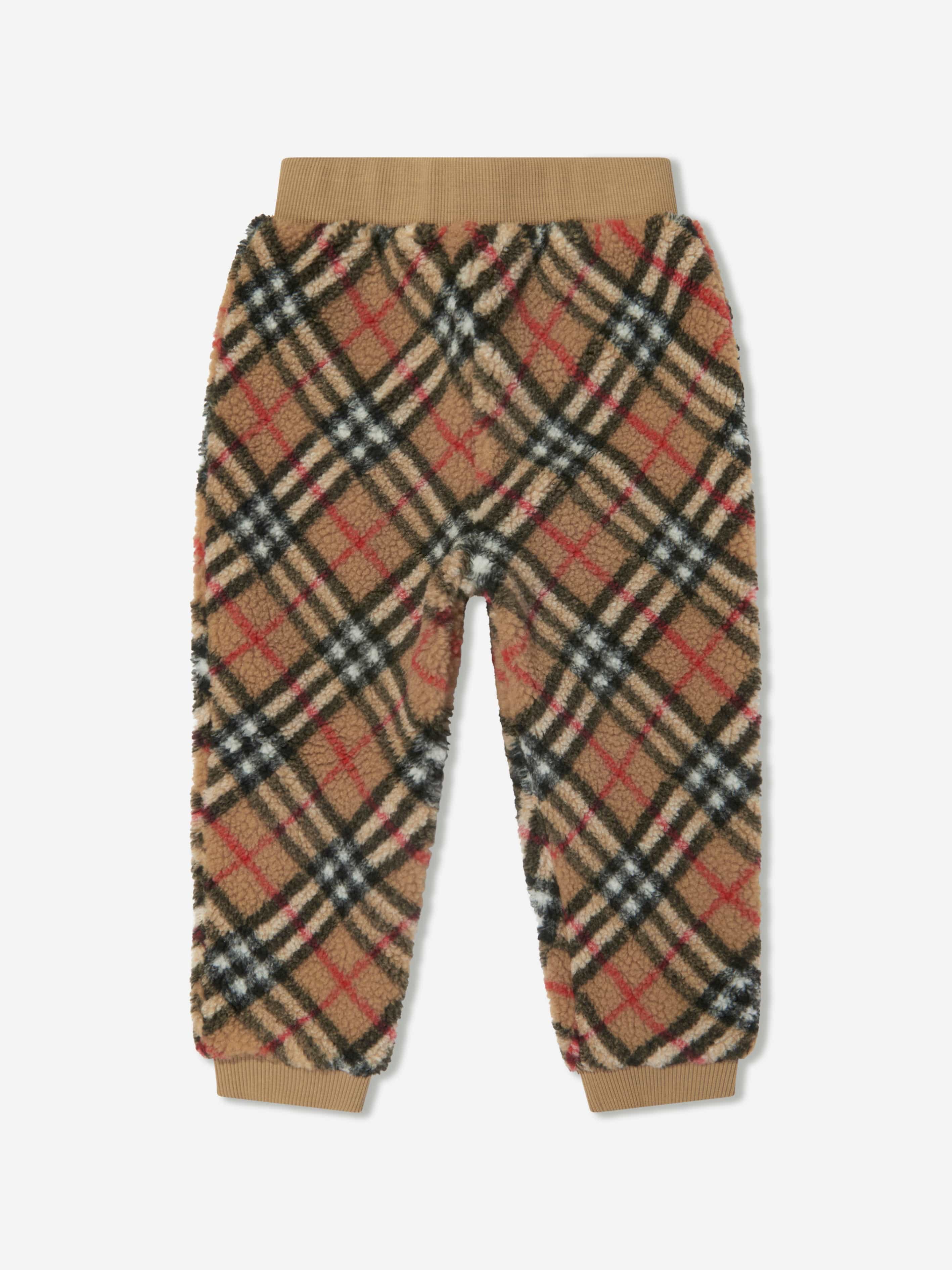 Burberry Kids Archive Check Fleece Joggers in Beige Quality Free Shipping Outlet