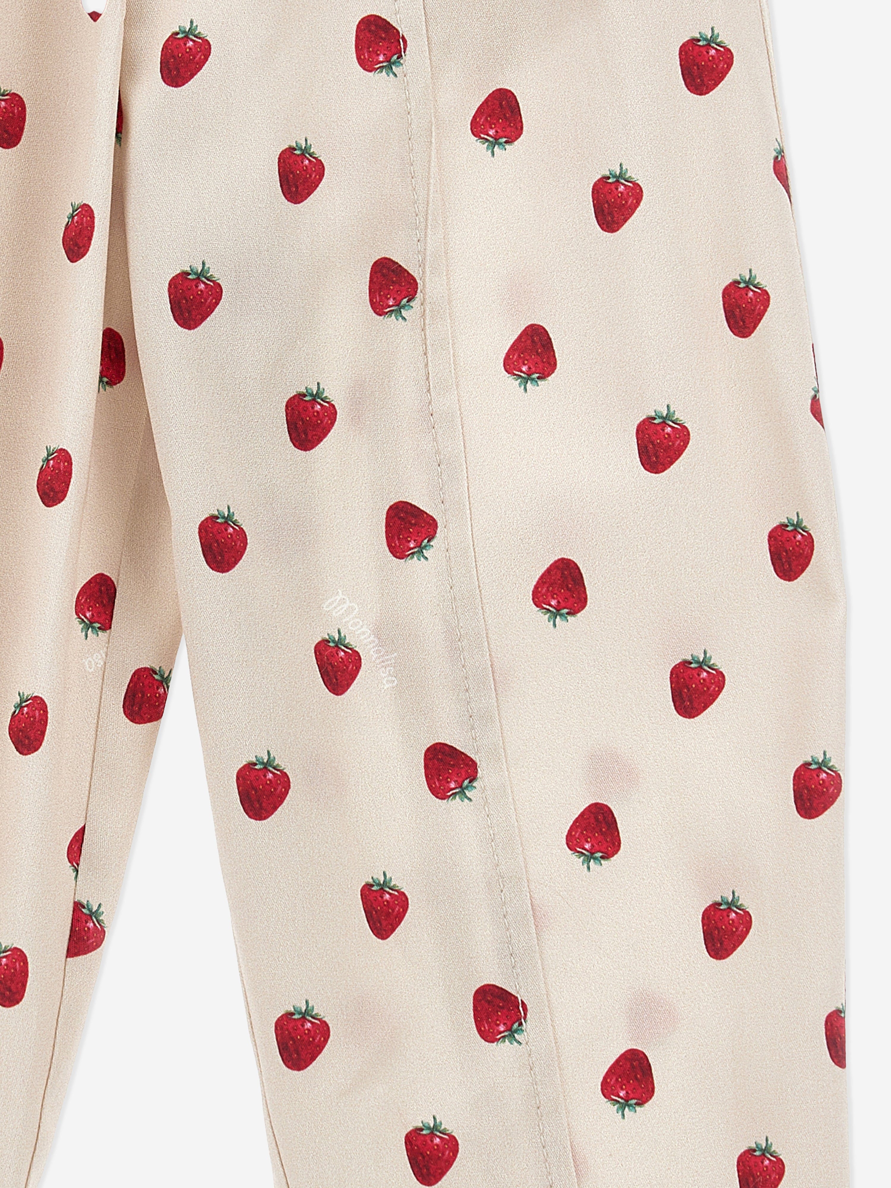 Monnalisa Girls Strawberry Trousers in Beige Original Cheap Pice