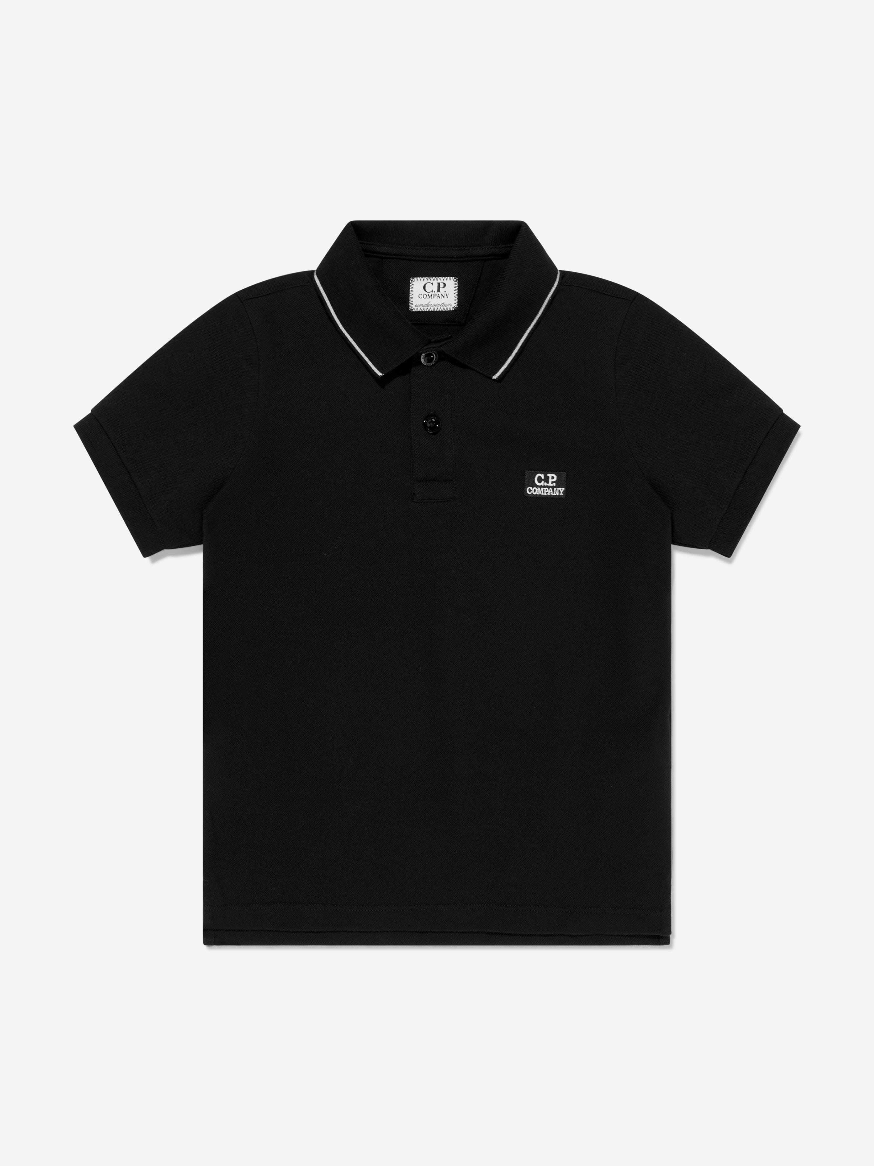 Boys Logo Polo Shirt in Black Clearance Sast