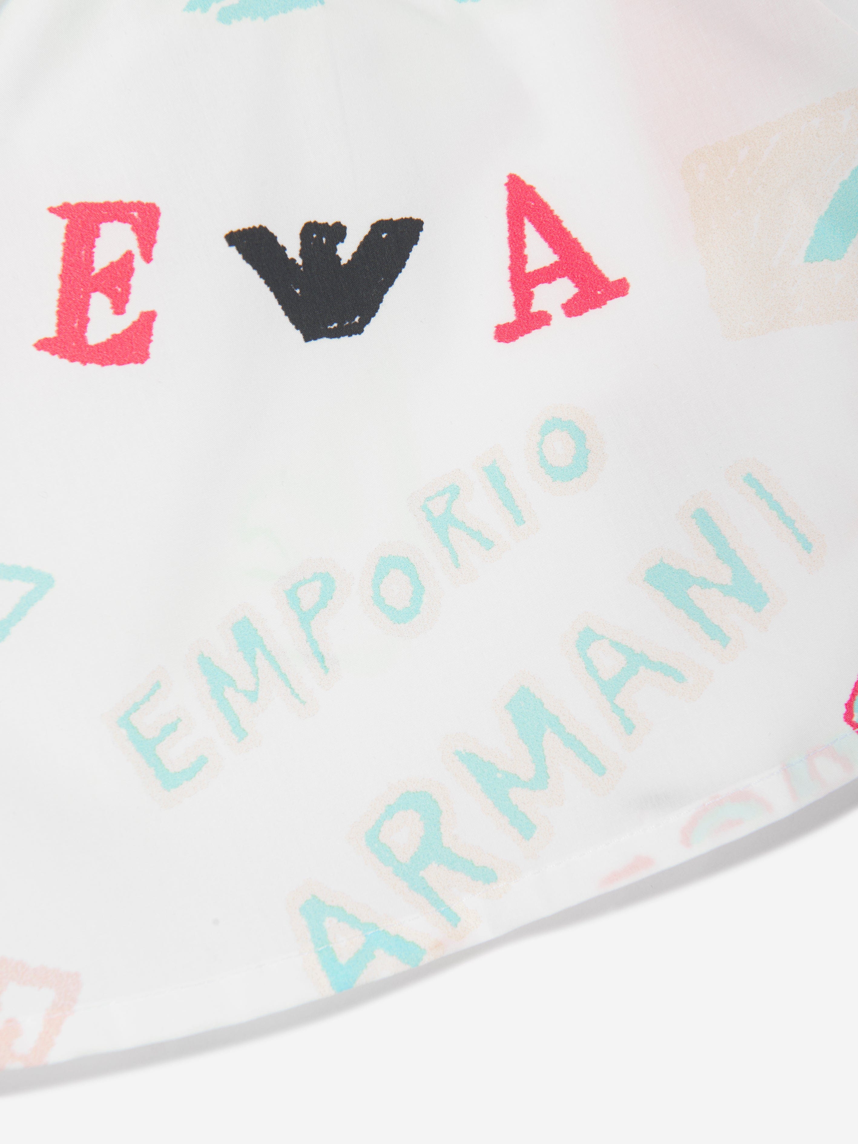 Emporio Armani Baby Girls Logo Print Shorts in White Really For Sale