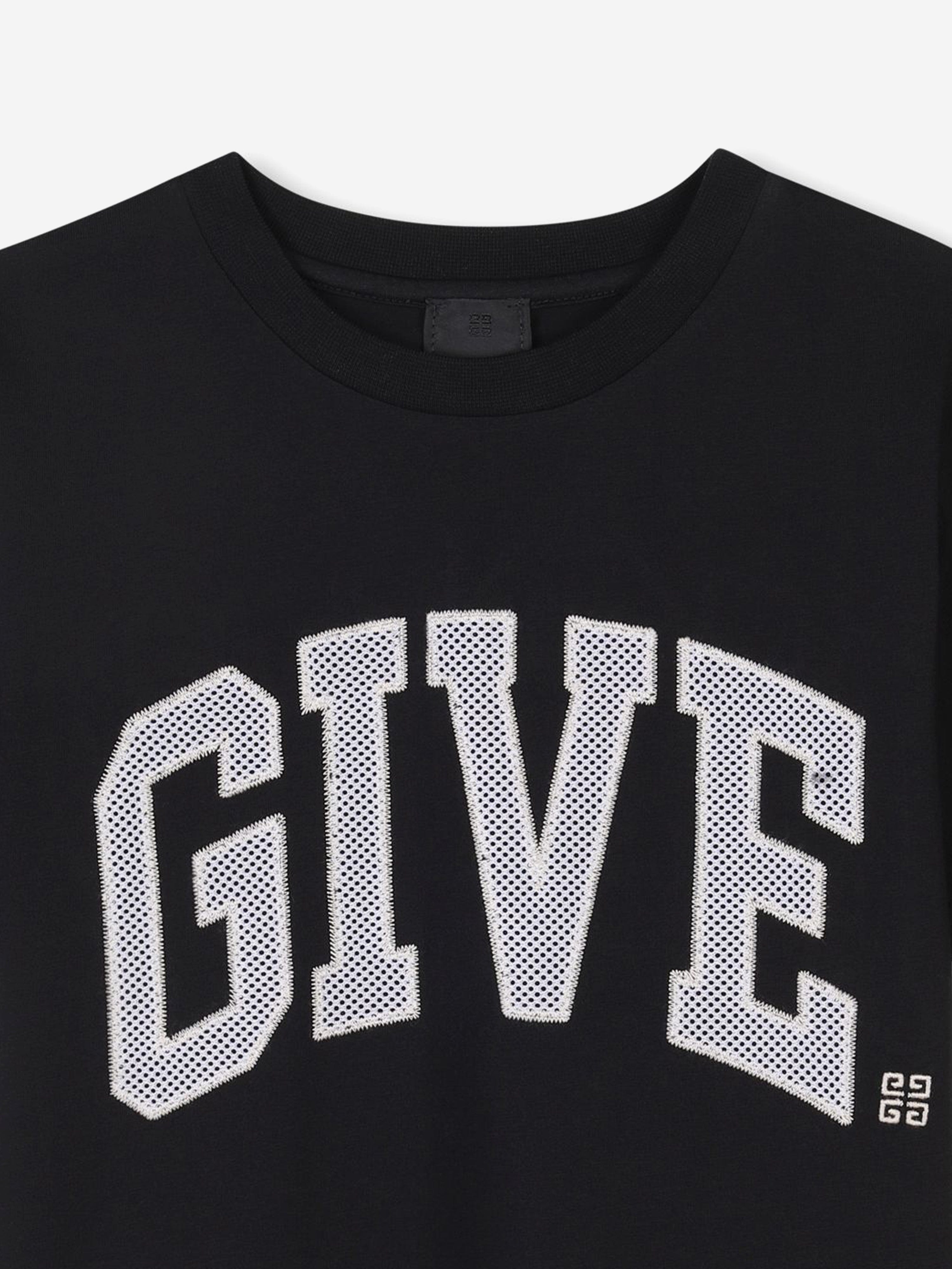 Boys Embroidered Logo T-Shirt in Black Discount Shop For