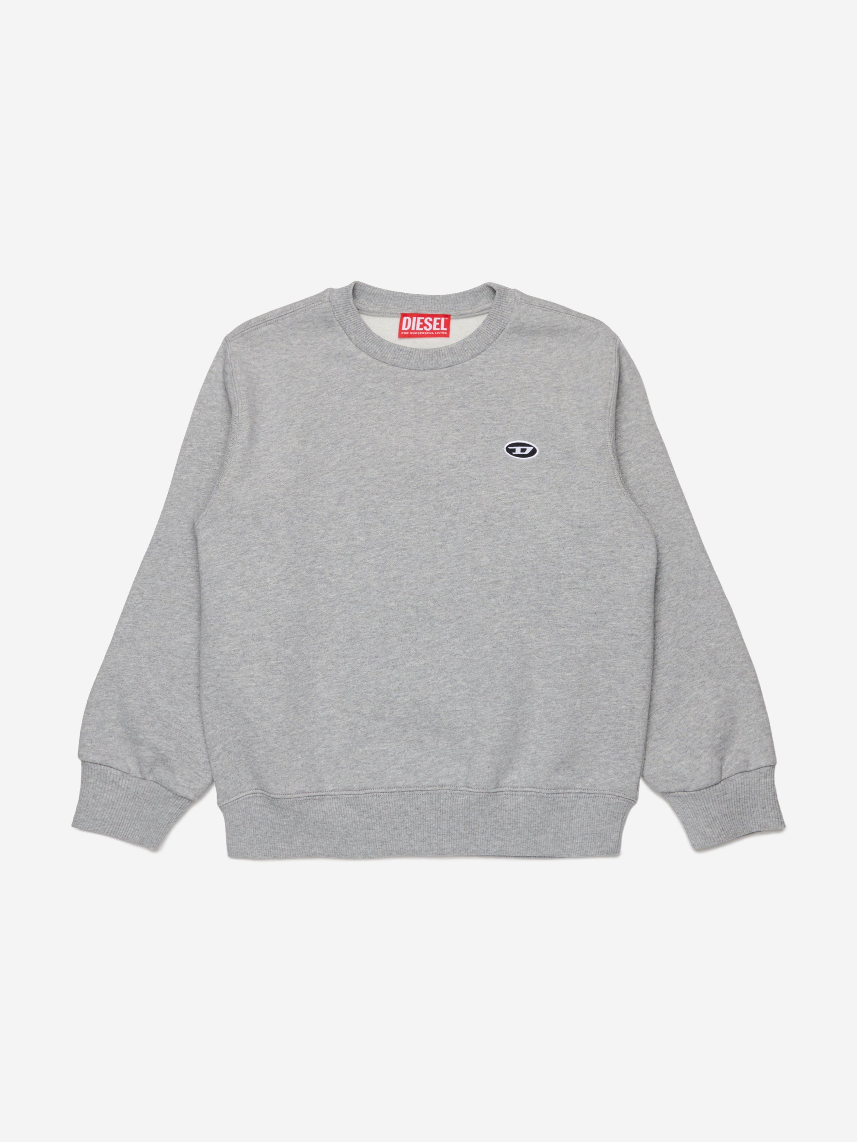 Diesel Boys Logo Sweatshirt in Grey Buy Cheap Largest Supplier