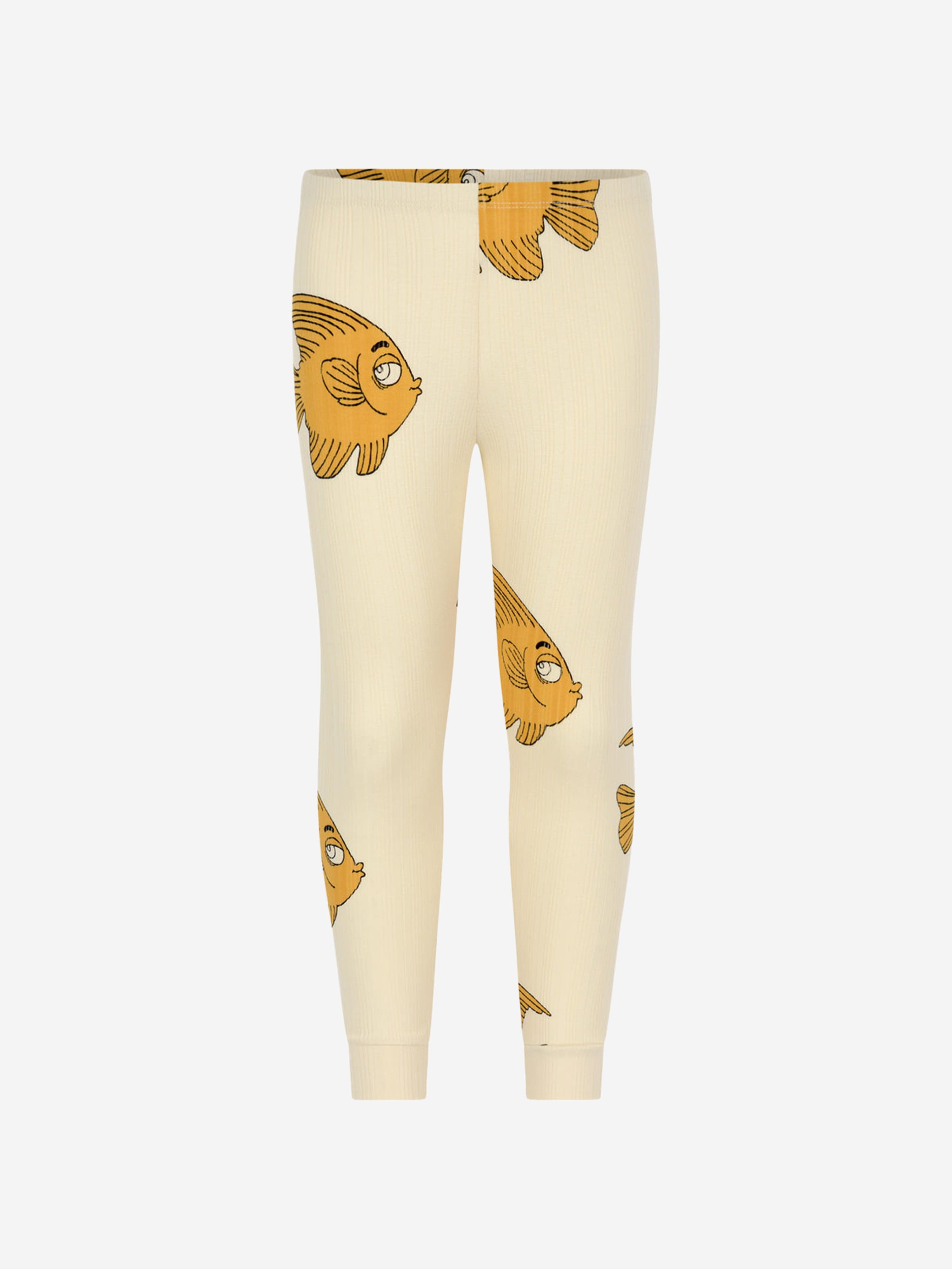 Mini Rodini Kids Cotton Fish Print Leggings Best Wholesale