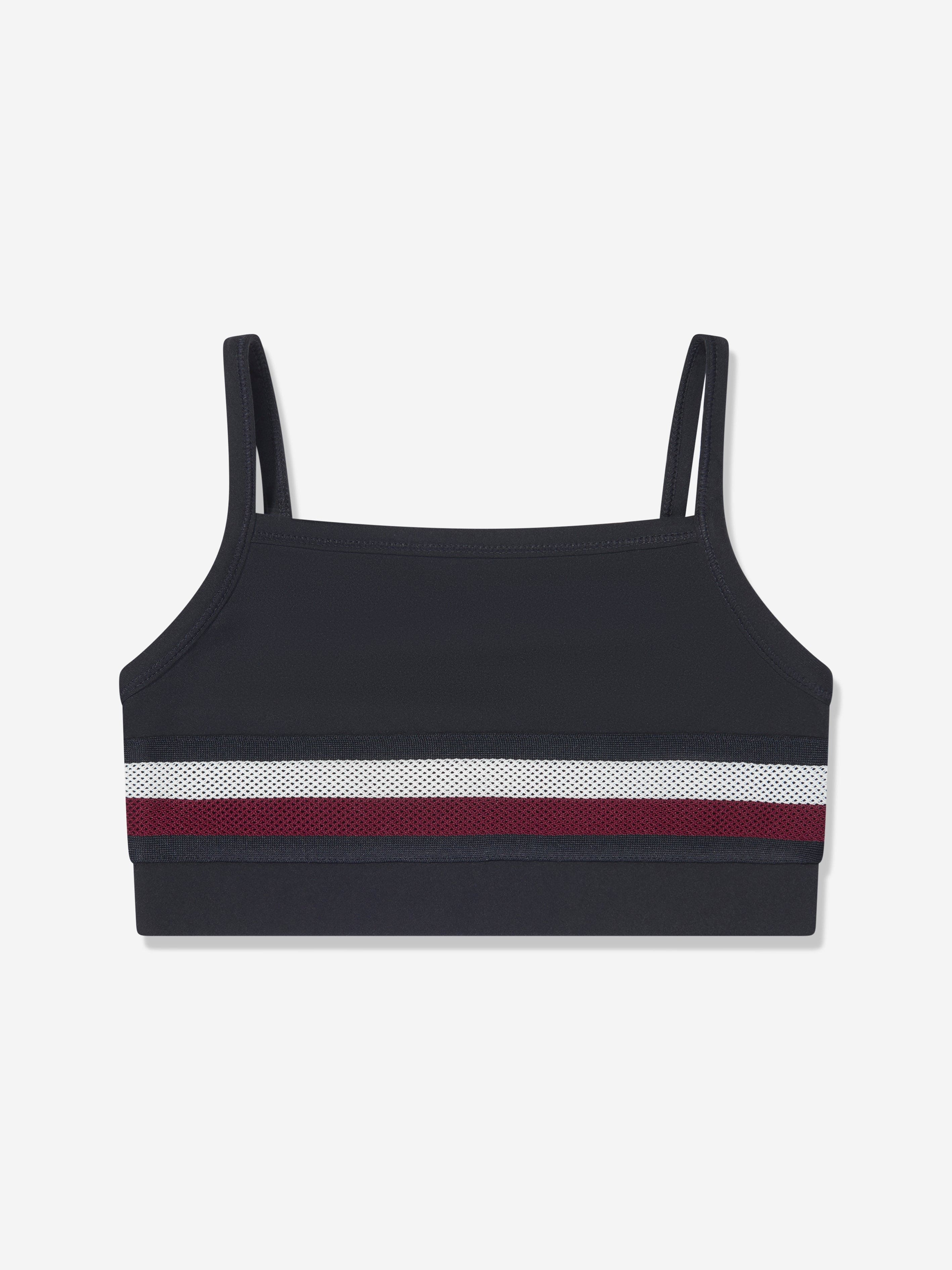Tommy Hilfiger Girls Global Stripe Sports Top in Navy Clearance 2025 Unisex