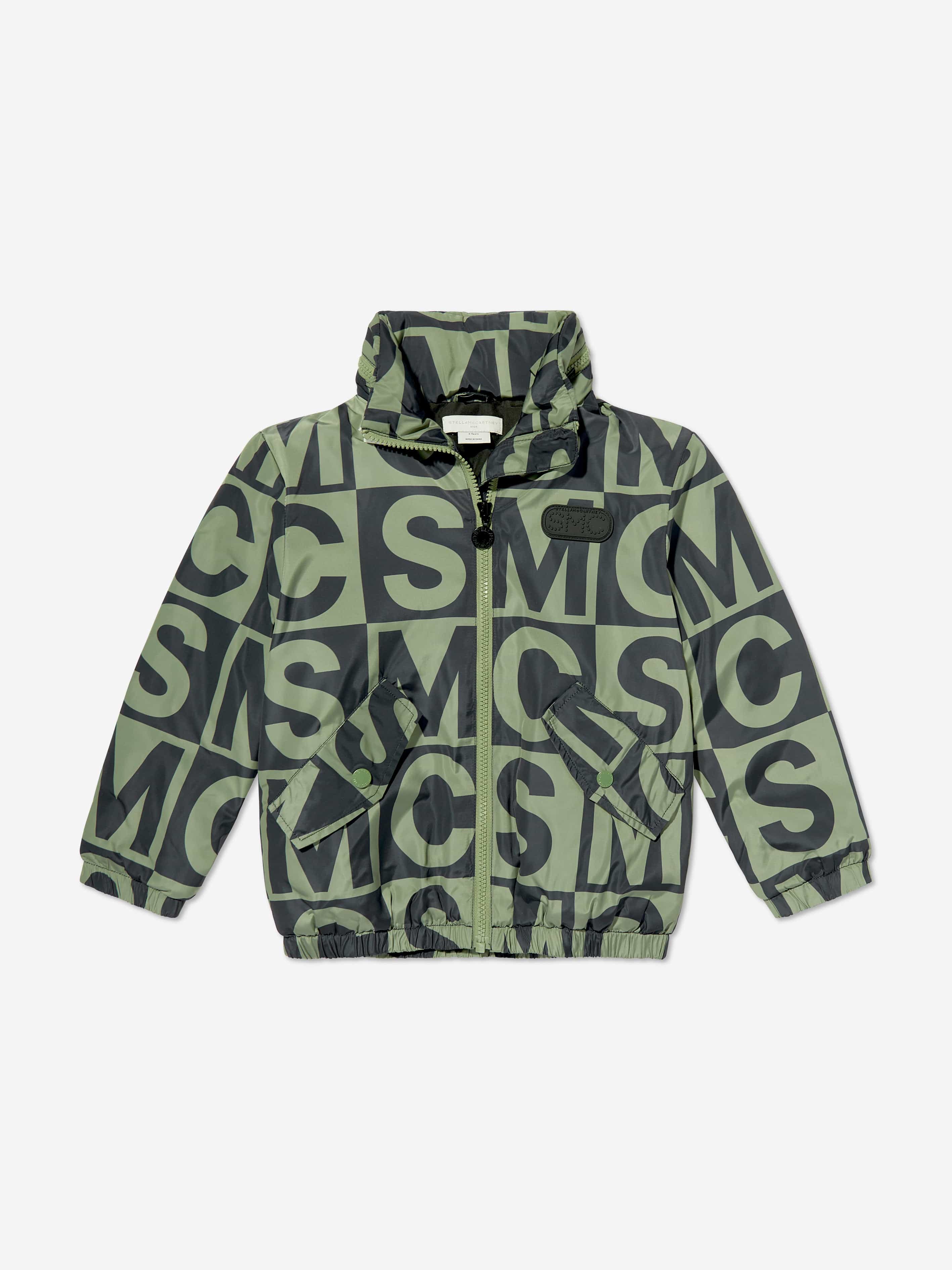 Stella McCartney Boys Logo Block Jacket in Green Hot Sale Online
