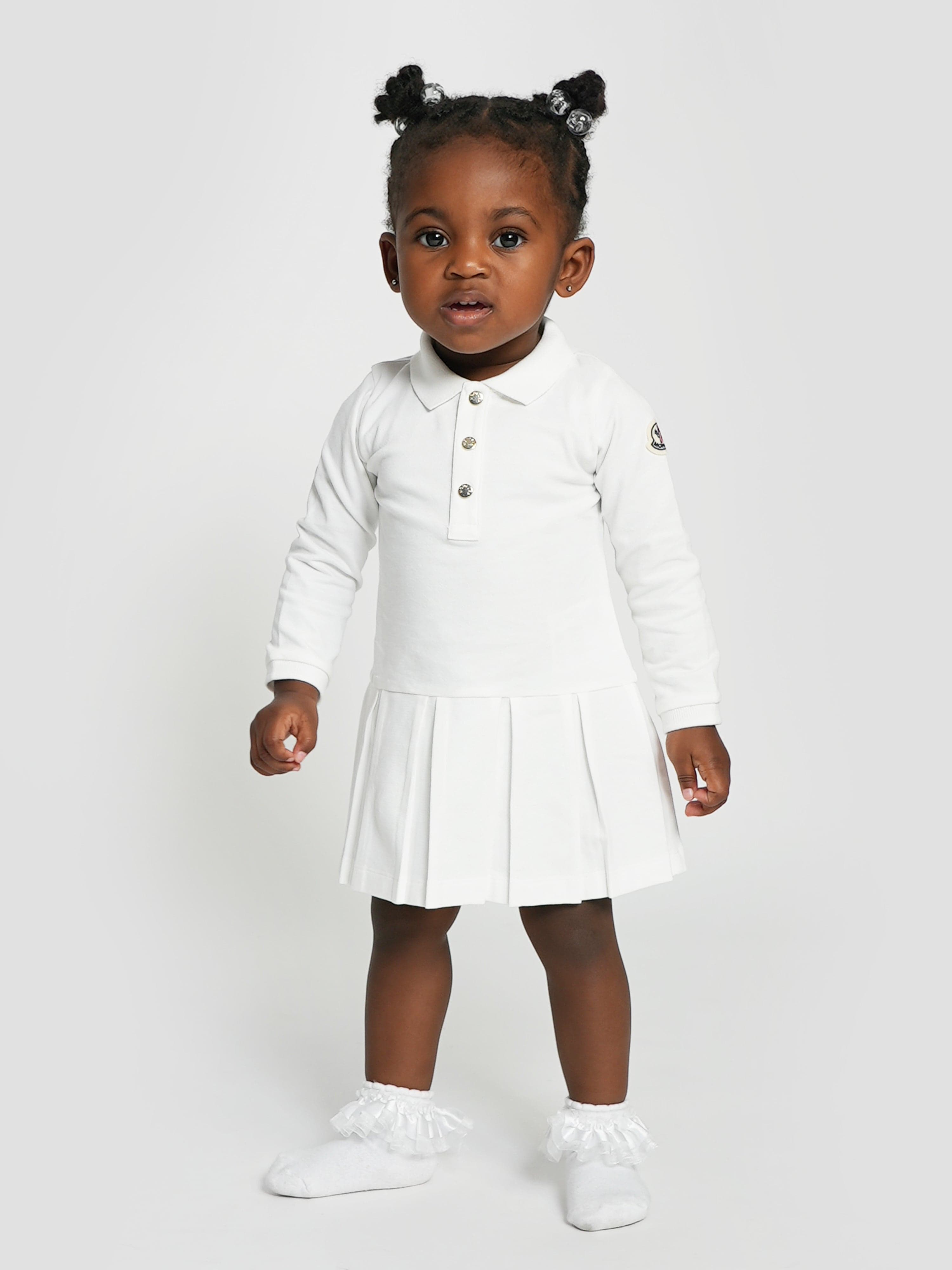 Moncler Enfant Baby Girls Polo Dress in Ivory Fashionable For Sale