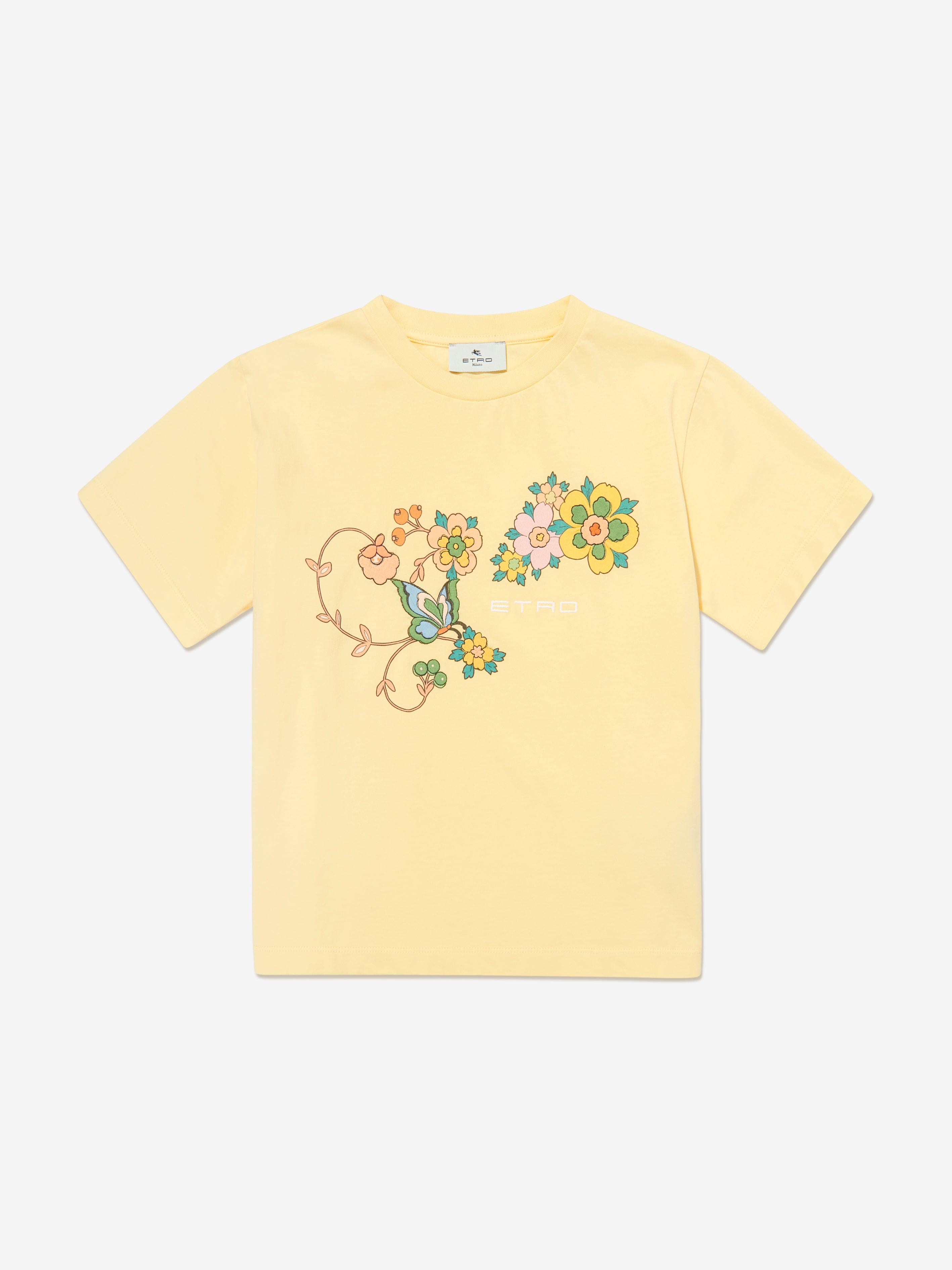 Girls Floral T-Shirt in Yellow Cheap Outlet Locations