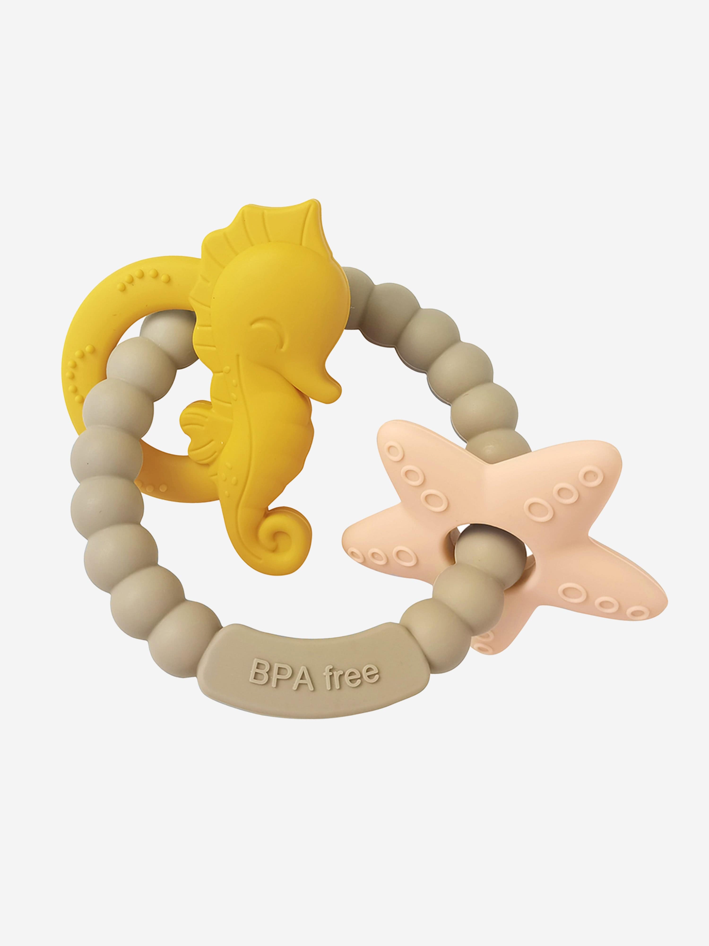 Bloom Bambini Baby Seahorse and Starfish Teether in Brown Enjoy Online